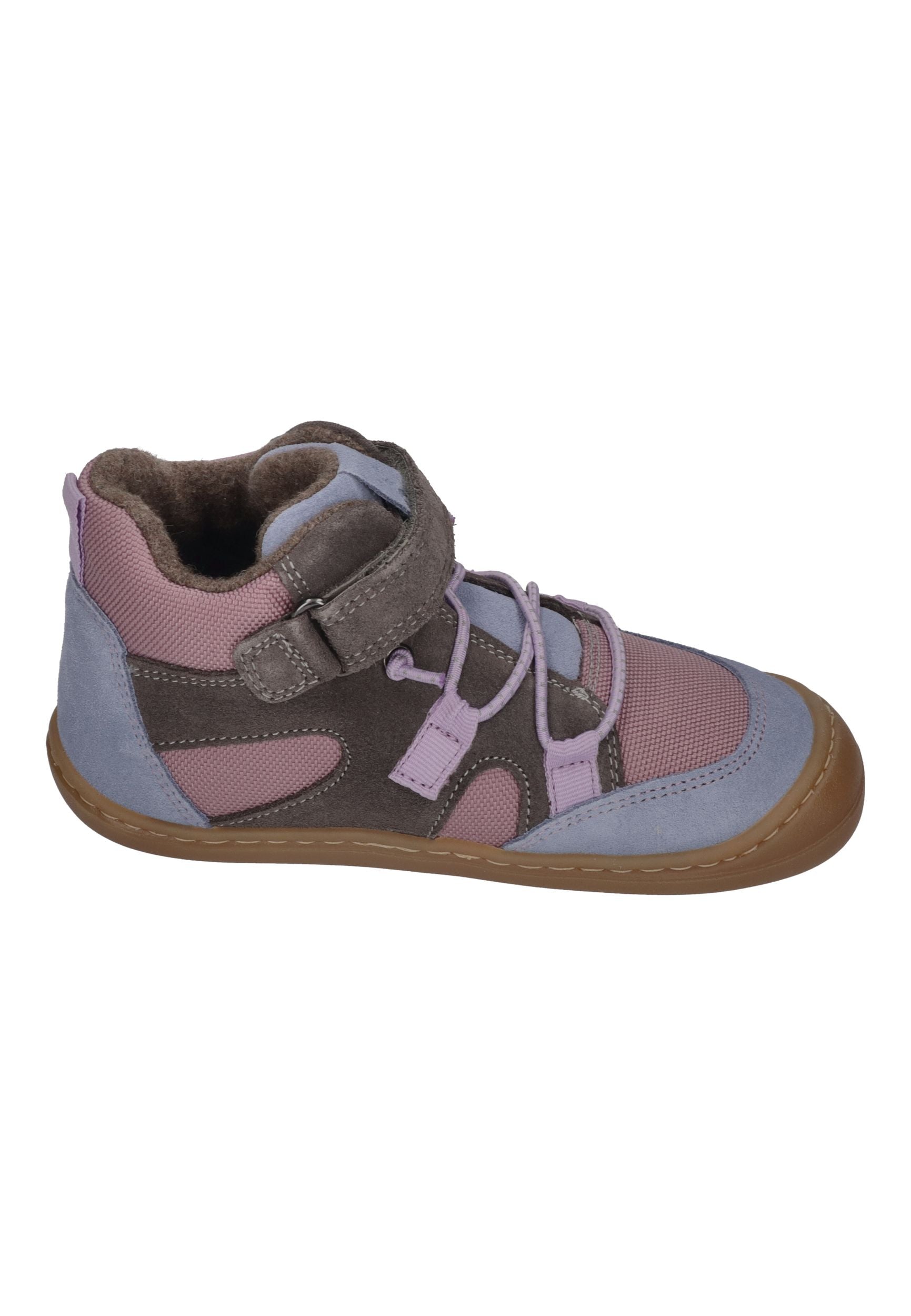 KOEL Barefoot Kinder gefütterte Booties BEAU MERINO 2.0 lavandel