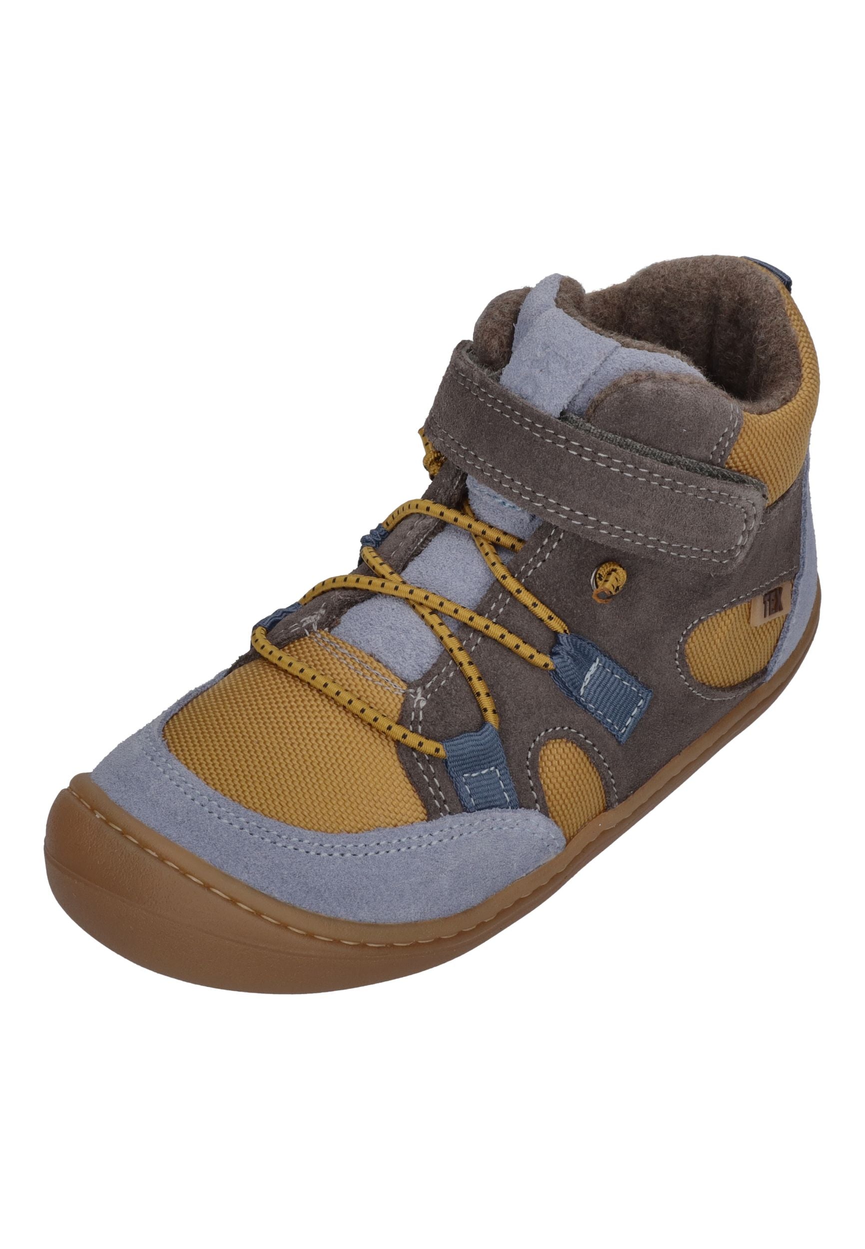 KOEL Barefoot Kinder gefütterte Booties BEAU MERINO 2.0 yellow