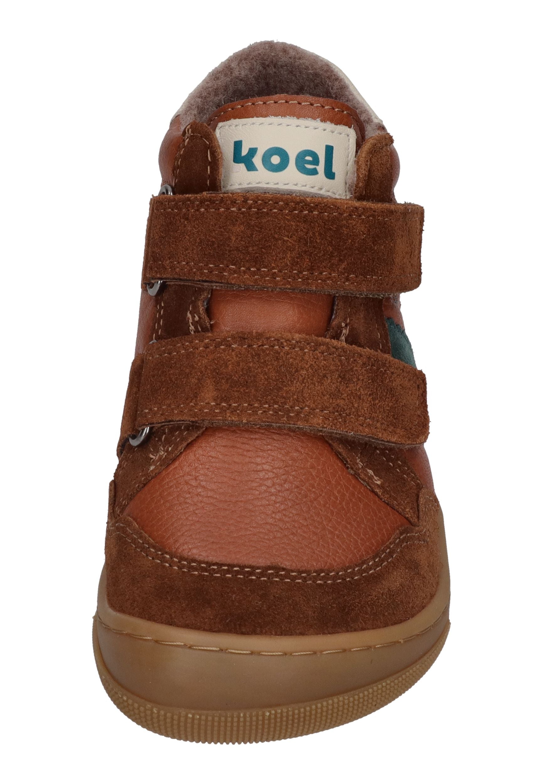 KOEL Barefoot Kinder Übergangsschuhe KABRIEL 3.0 WOOLFELT extra weit cognac
