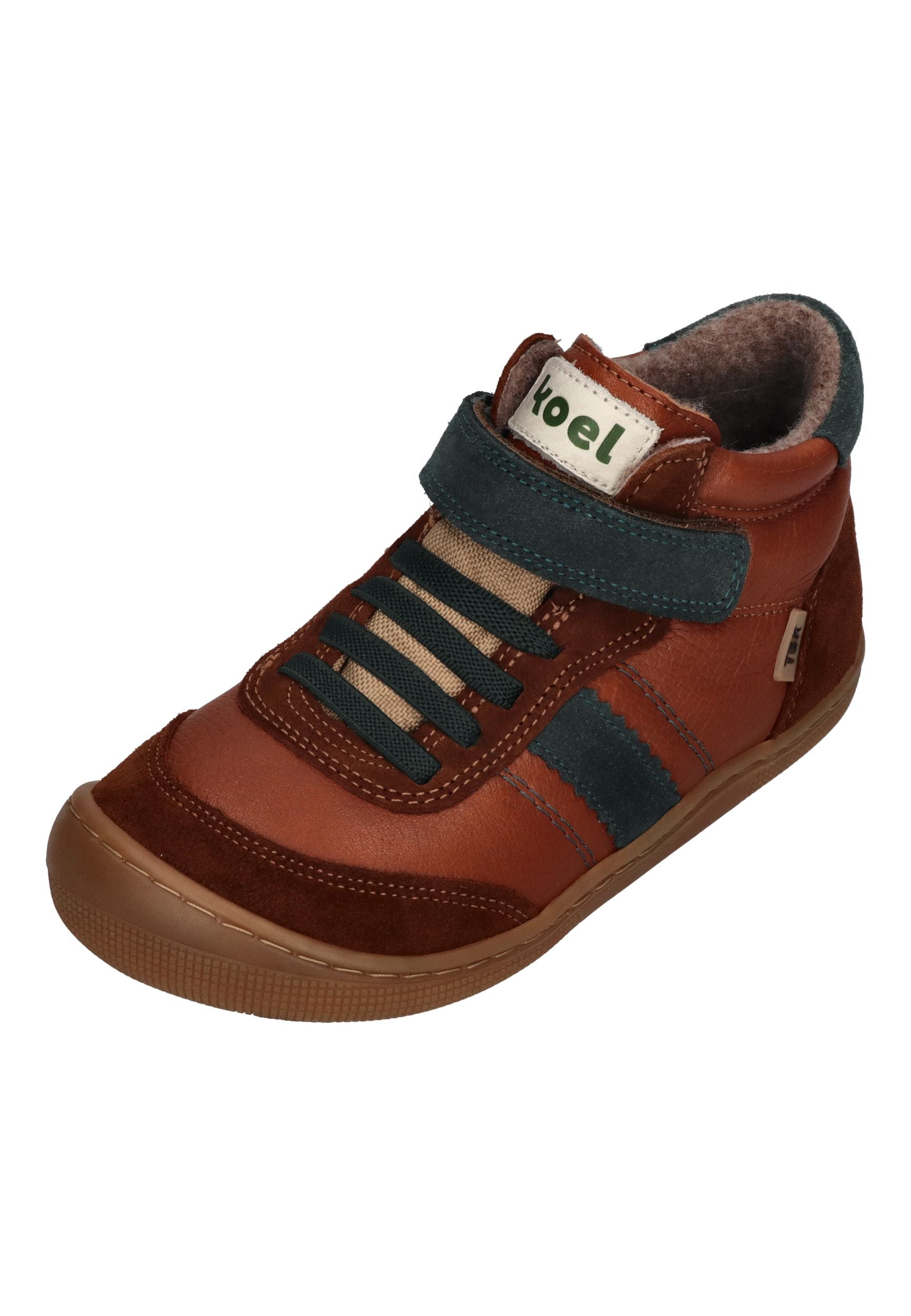 KOEL Barefoot Kinder Übergangsschuhe Sneakers DANIEL 3.0 SUEDE cognac