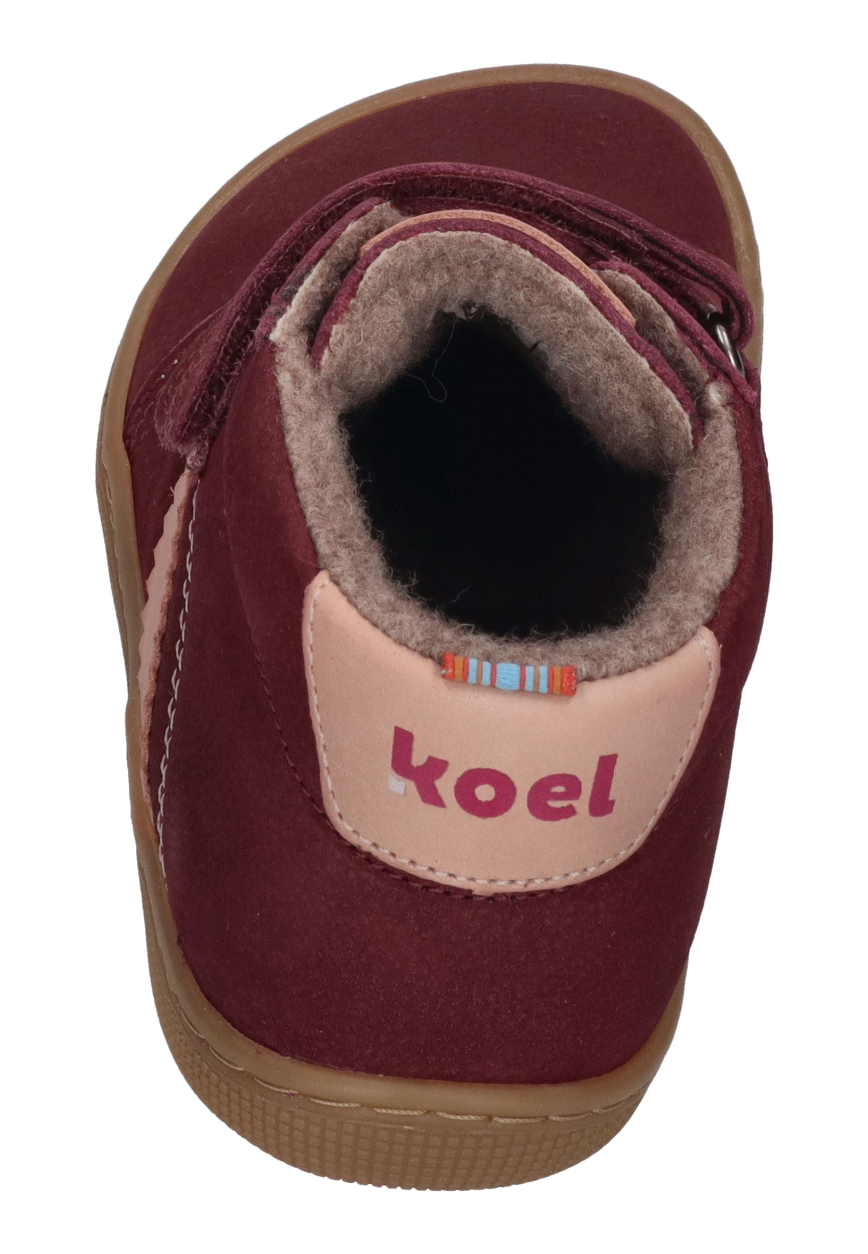 KOEL Barefoot Kinder Übergangsschuhe Sneakers DAVID 3.0 WOOL bordo
