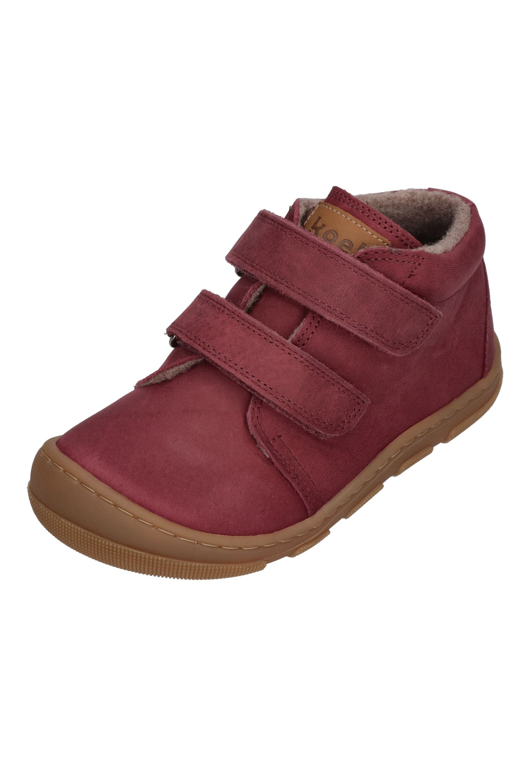 KOEL Barefoot Kinder Übergangsschuhe Sneakers KARI WOOL extra weit bordo