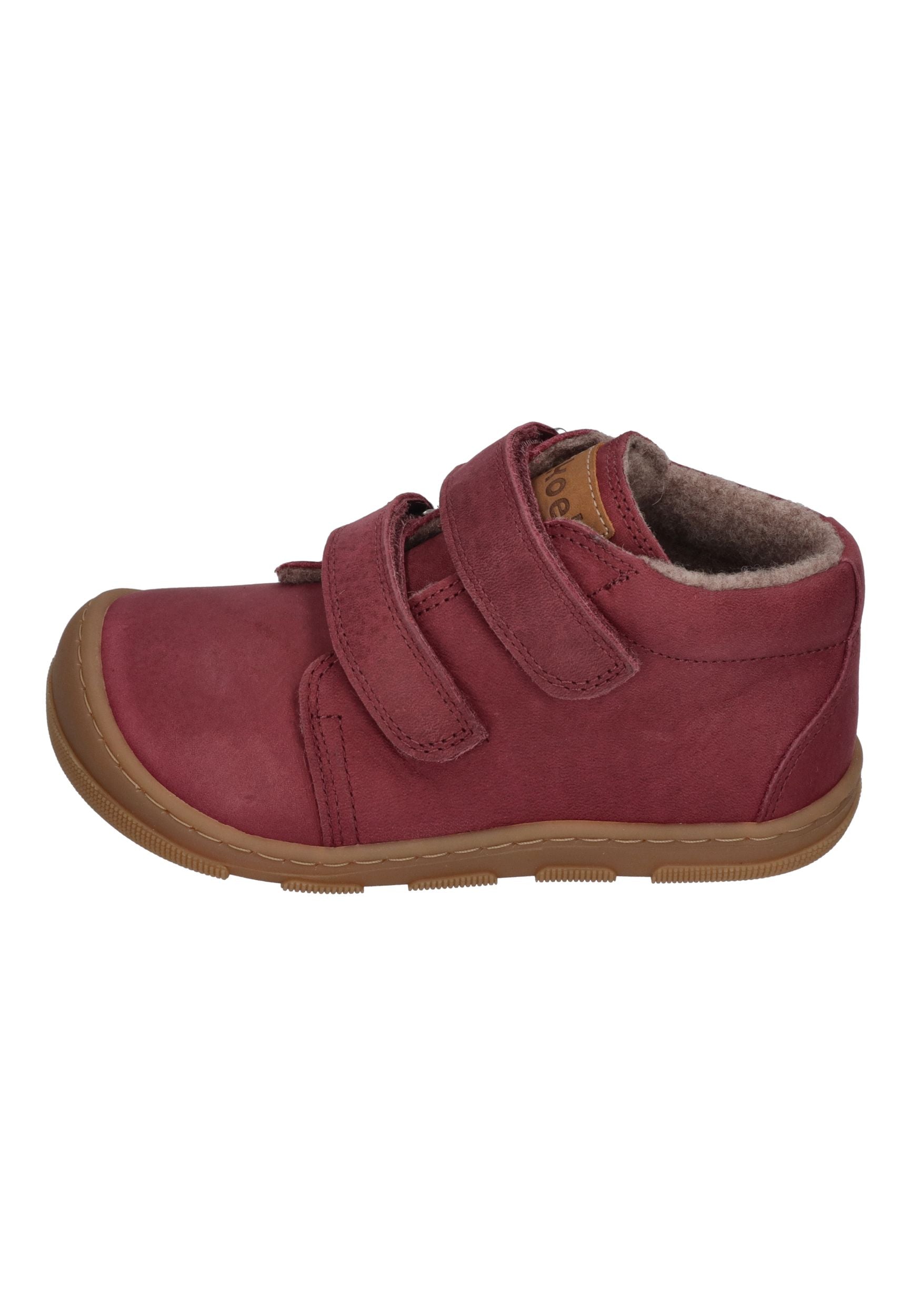 KOEL Barefoot Kinder Übergangsschuhe Sneakers KARI WOOL extra weit bordo
