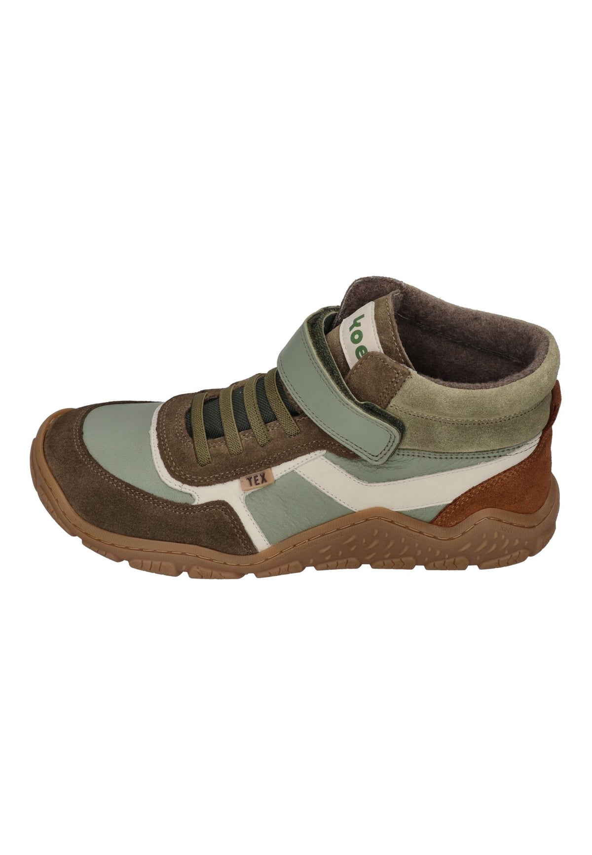 KOEL Barefoot Kinder Übergangsschuhe bis Gr. 41 Booties RAMI WOOL TEX olive