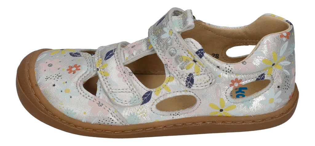 KOEL Barefoot Kinder Sneakers Sandalen BEP PRINTS - silver
