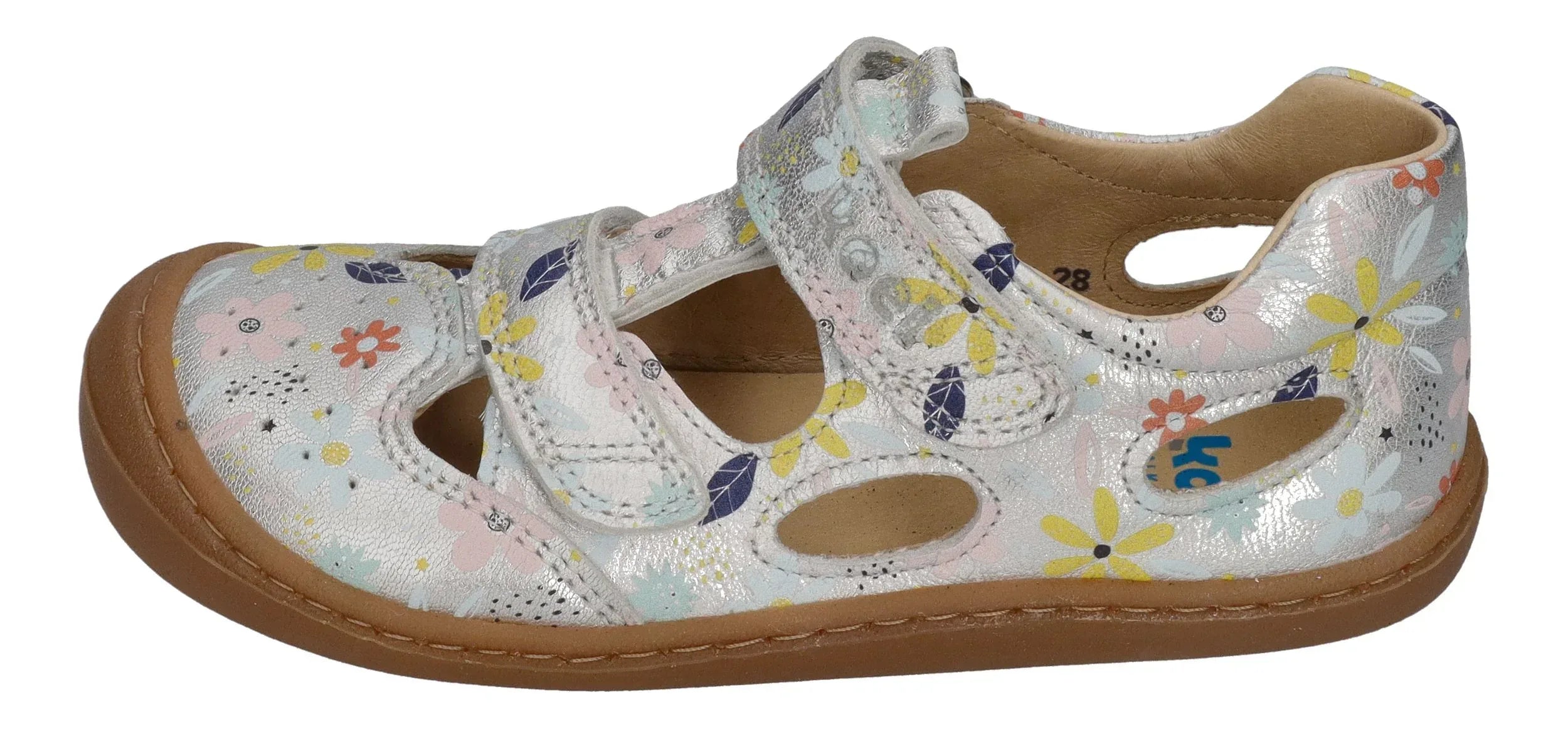KOEL Barefoot Kinder Sneakers Sandalen BEP PRINTS - silver