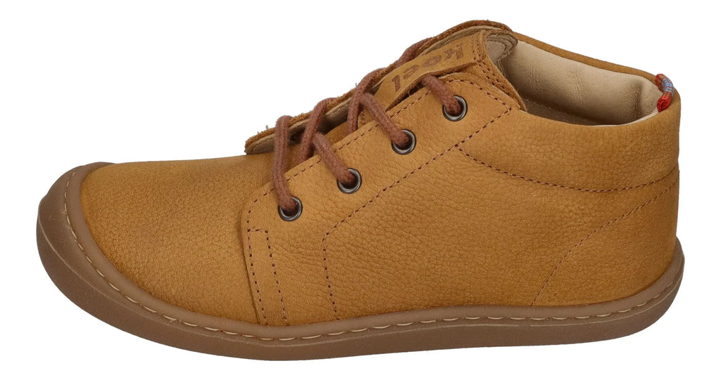 KOEL Kinder Barefoot Schnürschuhe BEN M LEATHER cognac