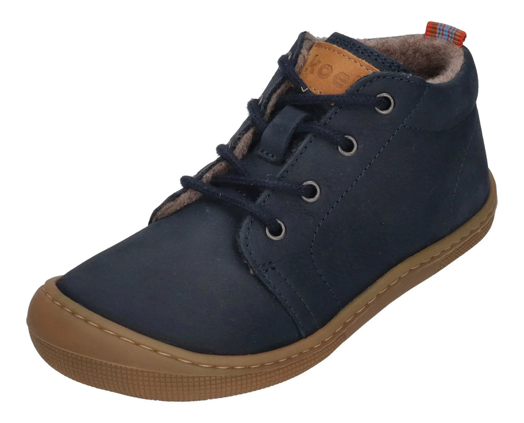 KOEL Kinder Barefoot Übergangsschuhe Booties DELI HYDRO FELT navy