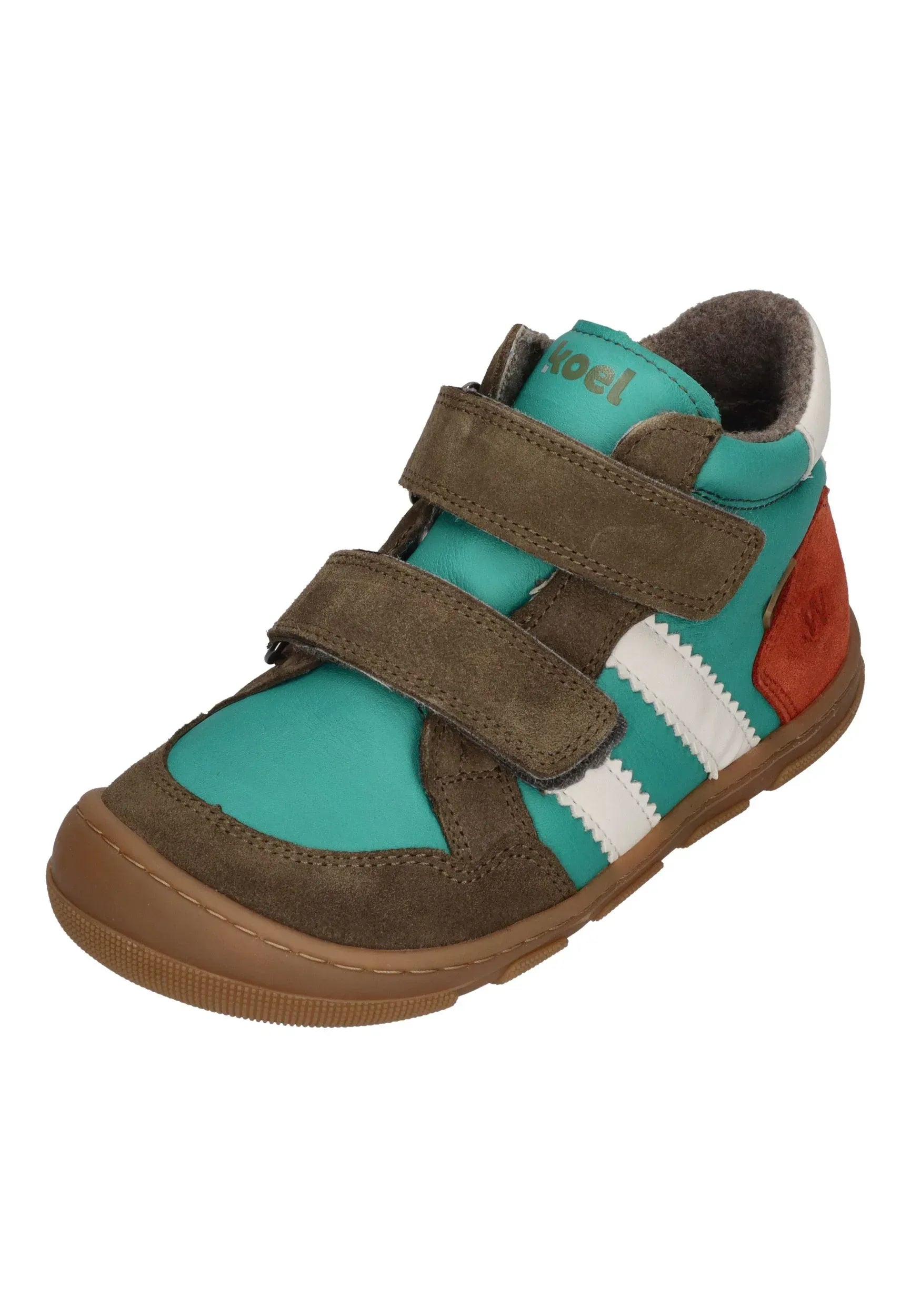 KOEL Barefoot Kinder Übergangsschuhe Sneakers KALI LEATHER extra weit green