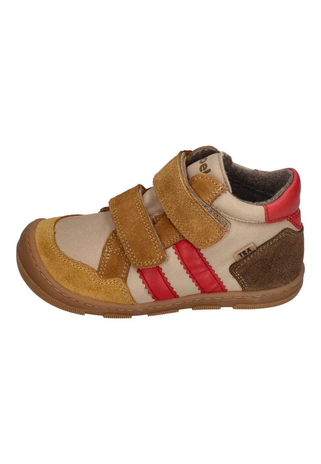 KOEL Barefoot Kinder Übergangsschuhe Sneakers KALI LEATHER extra weit taupe