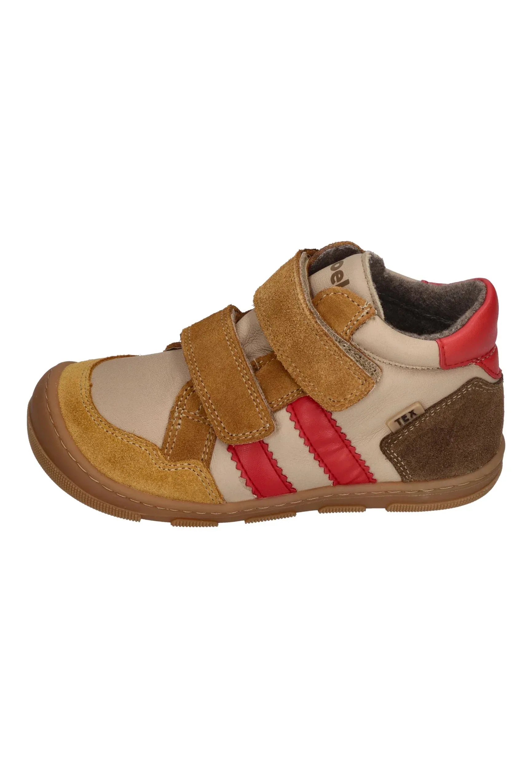 KOEL Barefoot Kinder Übergangsschuhe Sneakers KALI LEATHER extra weit taupe