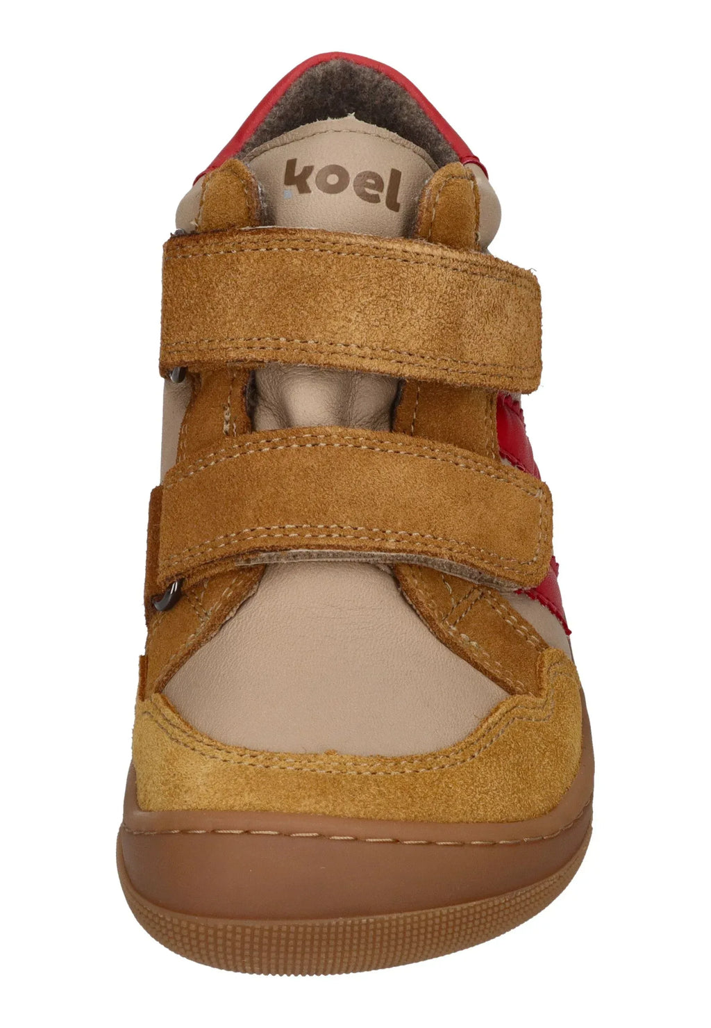 KOEL Barefoot Kinder Übergangsschuhe Sneakers KALI LEATHER extra weit taupe