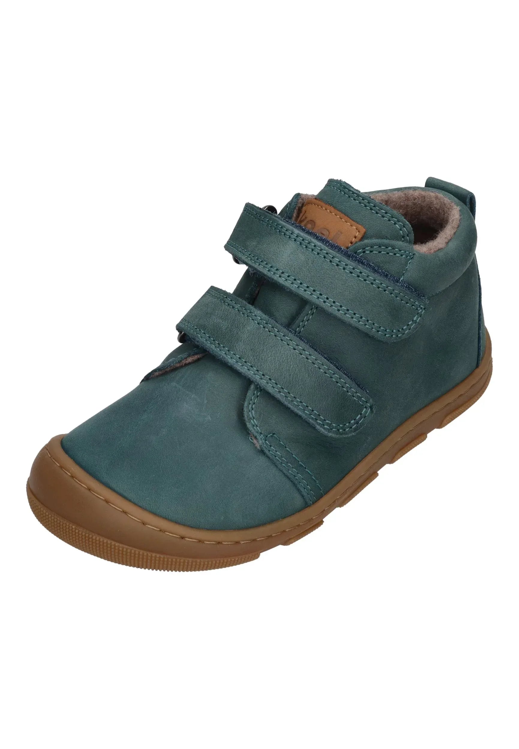 KOEL Barefoot Kinder Übergangsschuhe Sneakers KARI WOOL extra weit turqoise