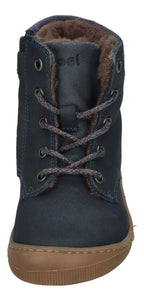 KOEL warm gefütterte Barefoot Kinderstiefel - DARIUS WOOL - blue