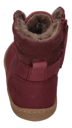 KOEL warm gefütterte Barefoot Kinderstiefel - DARIUS WOOL - bordo