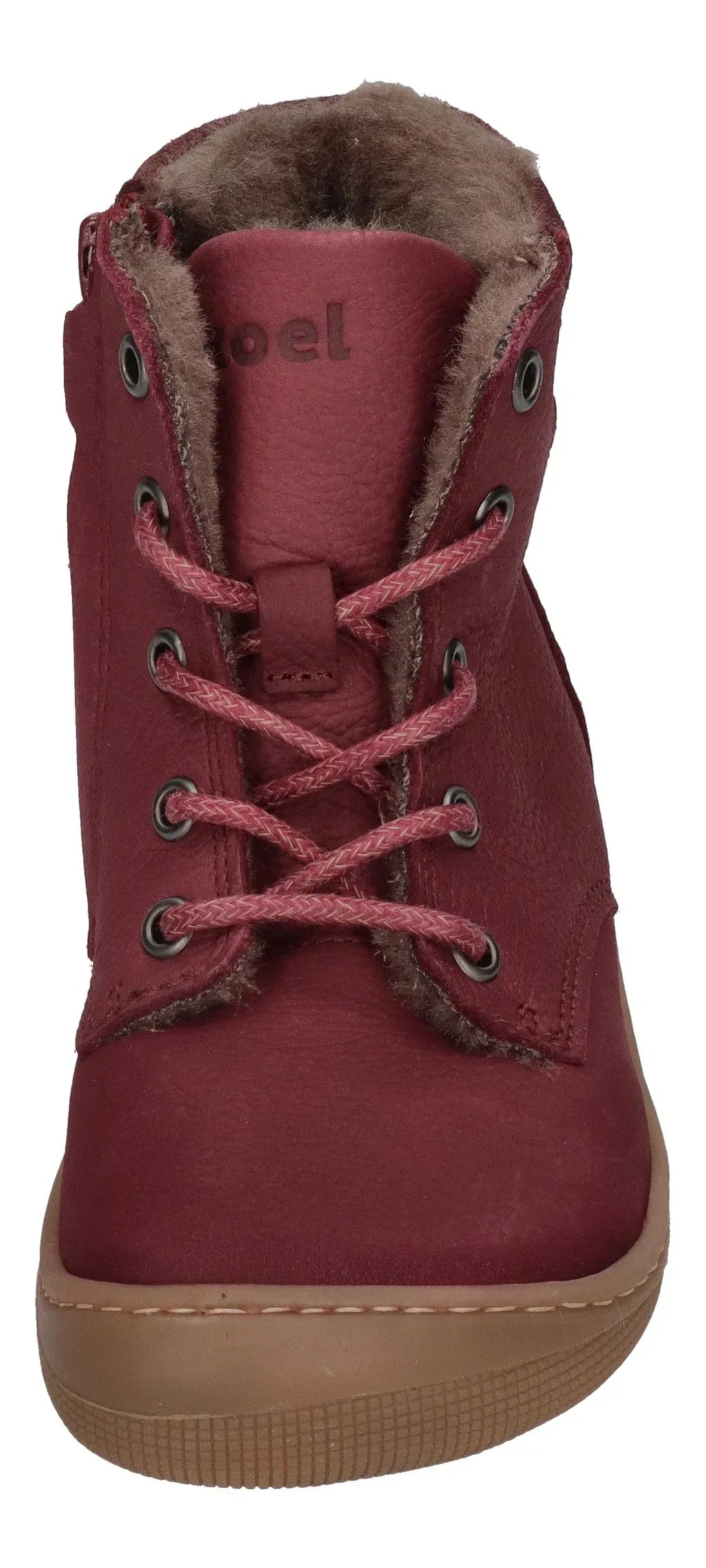 KOEL warm gefütterte Barefoot Kinderstiefel - DARIUS WOOL - bordo
