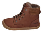 KOEL warm gefütterte Barefoot Kinderstiefel - DARIUS WOOL - chocolate
