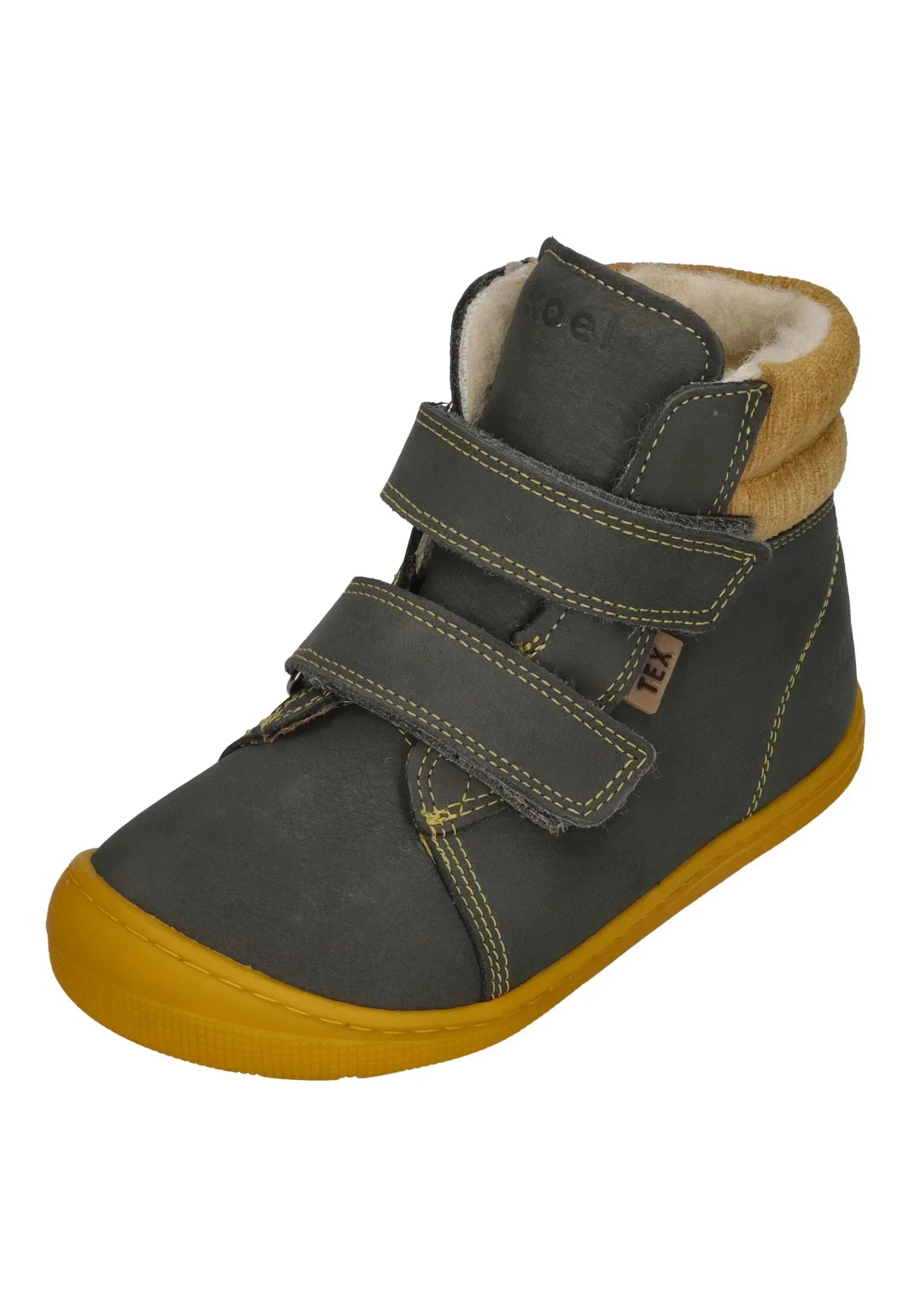 KOEL gefütterte Barefoot Kinderstiefel DEAN 2.0 WP WOOL 07T049 dark grey
