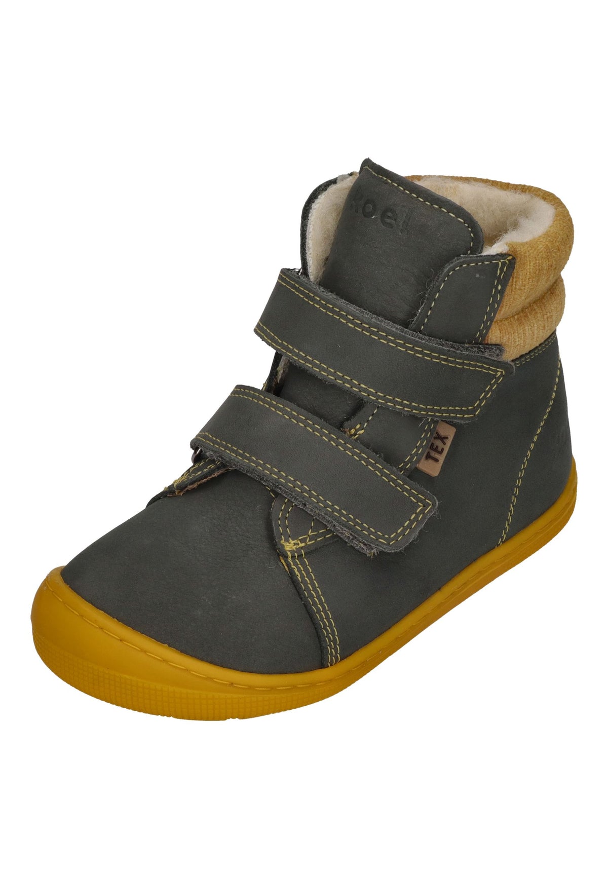 KOEL gefütterte Barefoot Kinderstiefel DEAN 2.0 WP WOOL 07T049 dark grey