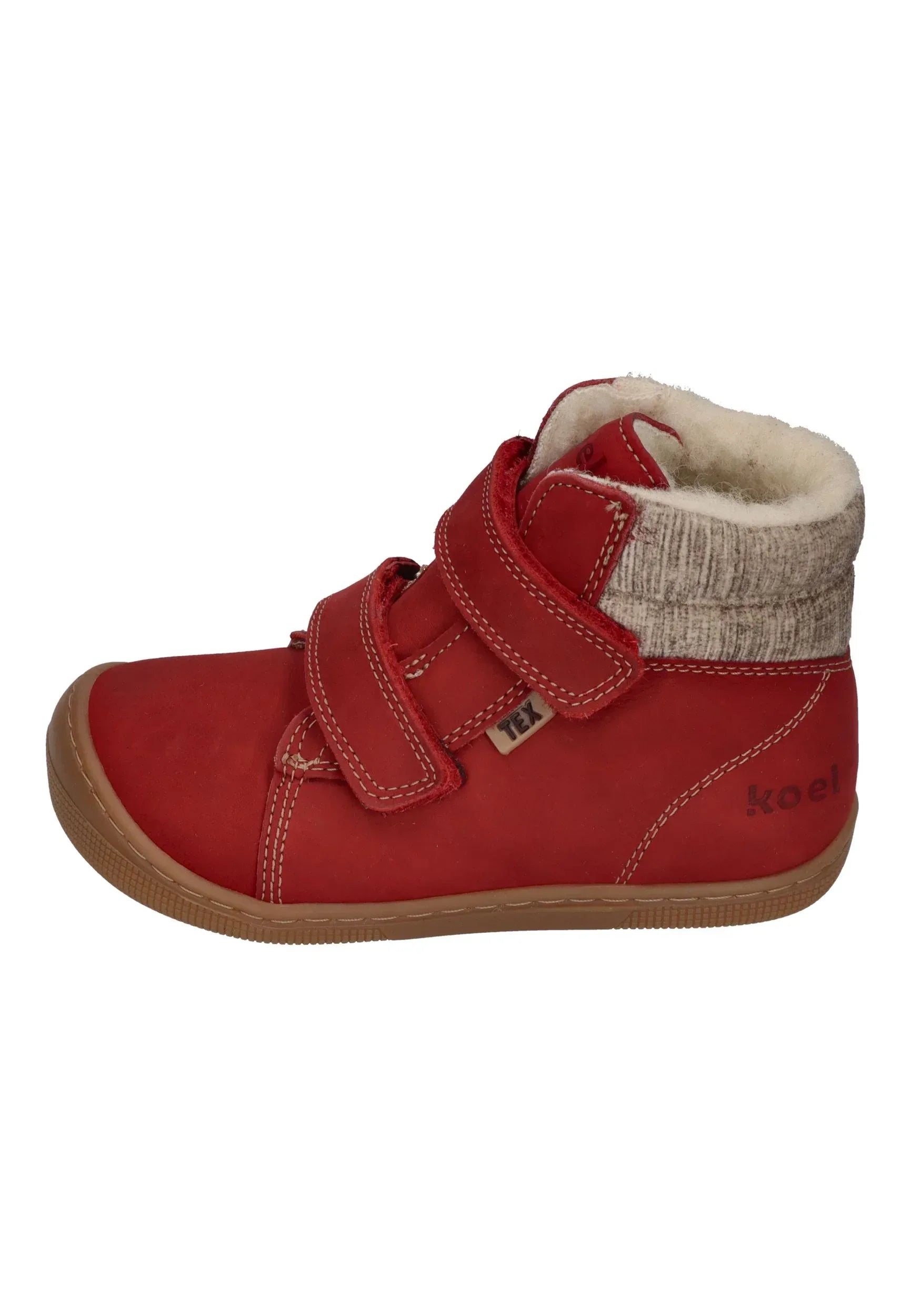 KOEL gefütterte Barefoot Kinderstiefel DEAN 2.0 WP WOOL 07T049 red