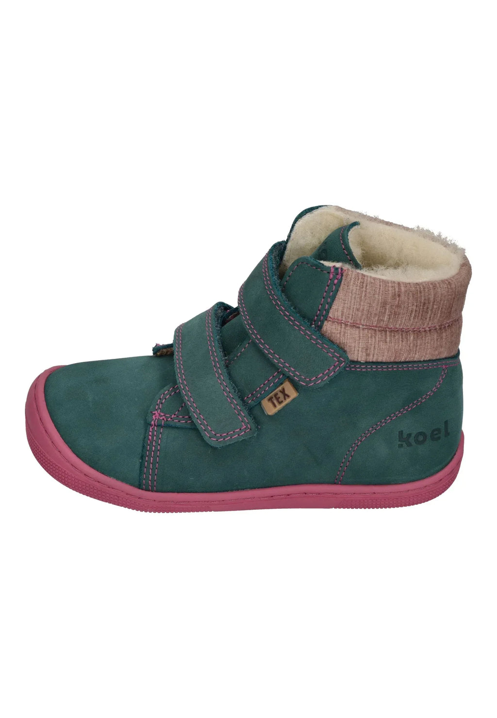 KOEL gefütterte Barefoot Kinderstiefel DEAN 2.0 WP WOOL 07T049 turquoise