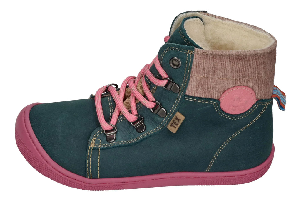 KOEL Kinder Barefoot Stiefel DEEMER 2.0 WP WOOL turquoise Auslaufmodell