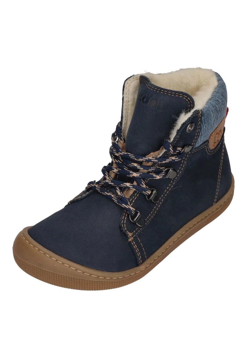 KOEL Barefoot Kinderstiefel - DEEMER WOOL - navy Auslaufmodell