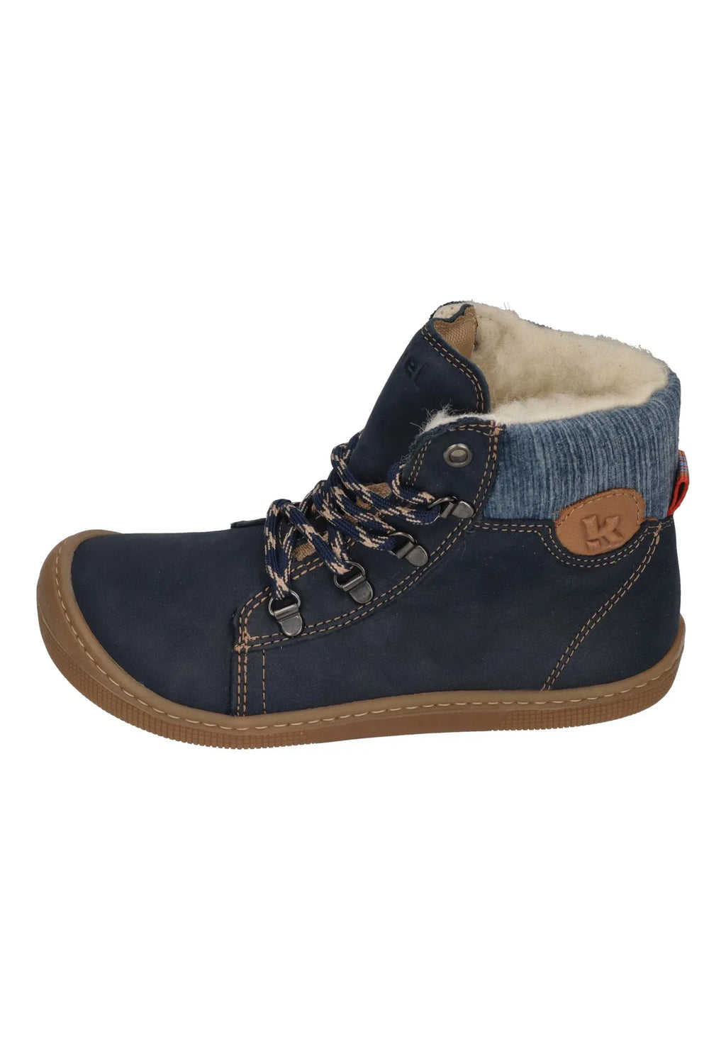 KOEL Barefoot Kinderstiefel - DEEMER WOOL - navy Auslaufmodell
