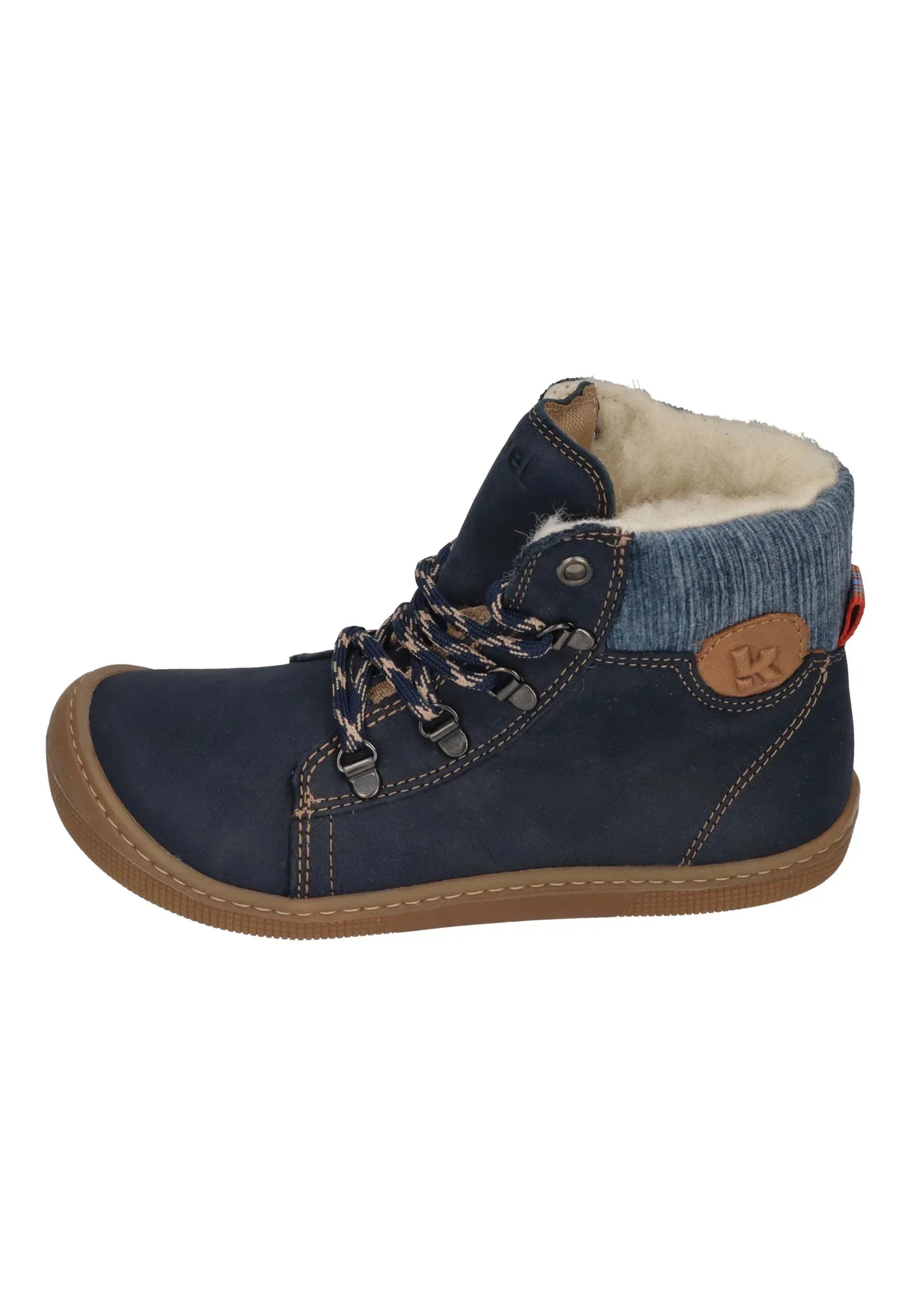 KOEL Barefoot Kinderstiefel - DEEMER WOOL - navy Auslaufmodell