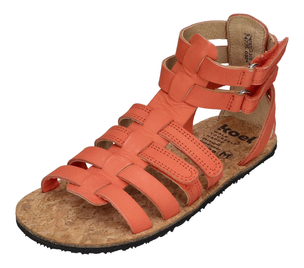 KOEL Barefoot - Kinder Sandalen - AURA LEATHER - coral