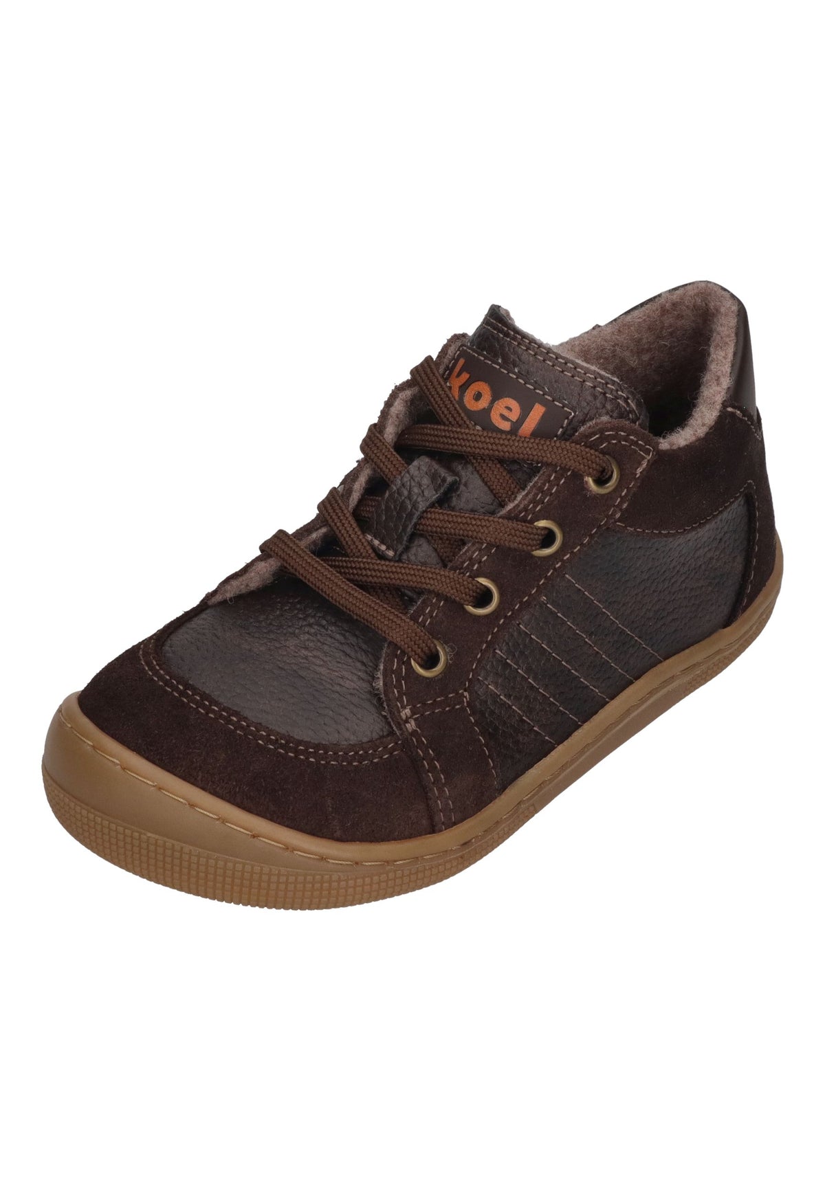 KOEL Barefoot gefütterte Kinder Sneakers DION WOOL brown