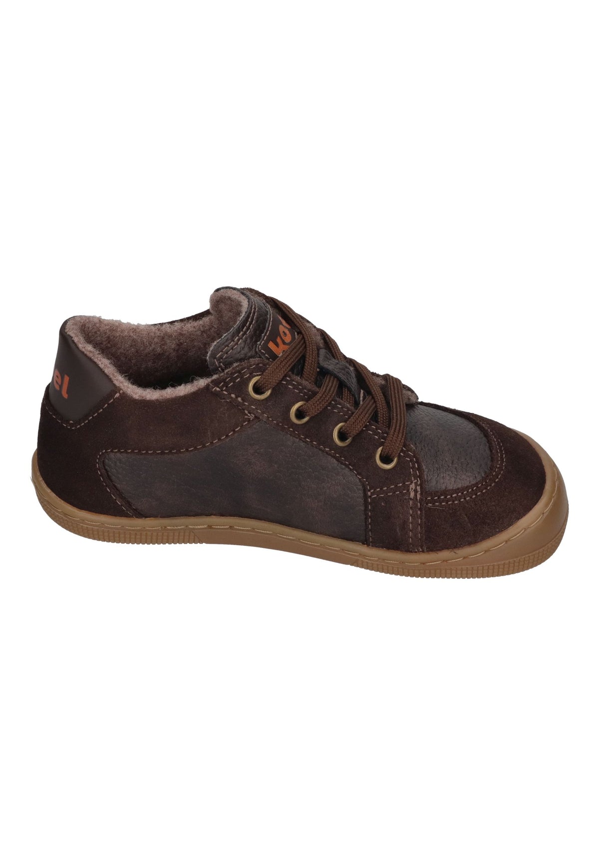 KOEL Barefoot gefütterte Kinder Sneakers DION WOOL brown