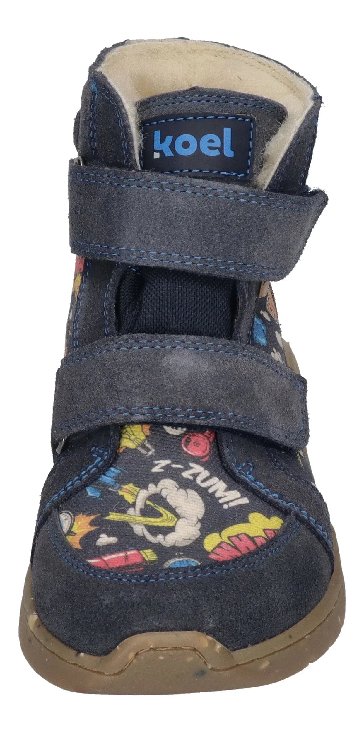 KOEL Barefoot gefütterte Kinder Sneakers SILAS TEX PRINT blue
