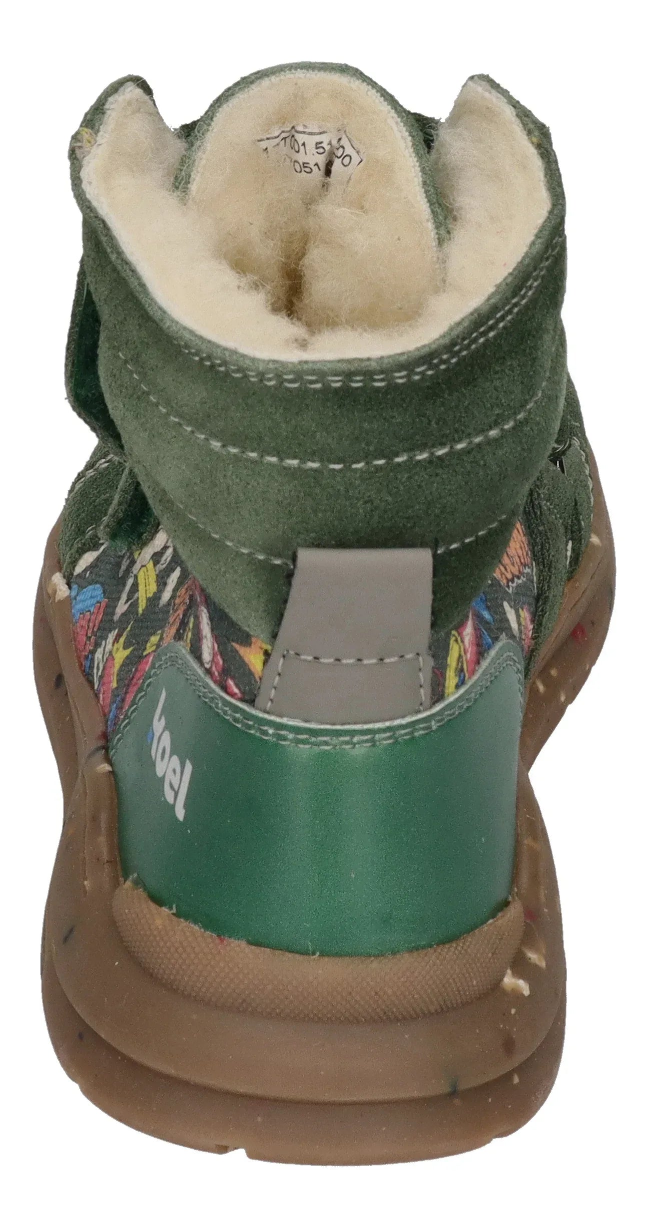 KOEL Barefoot gefütterte Teenager Sneakers SILAS TEX PRINT green
