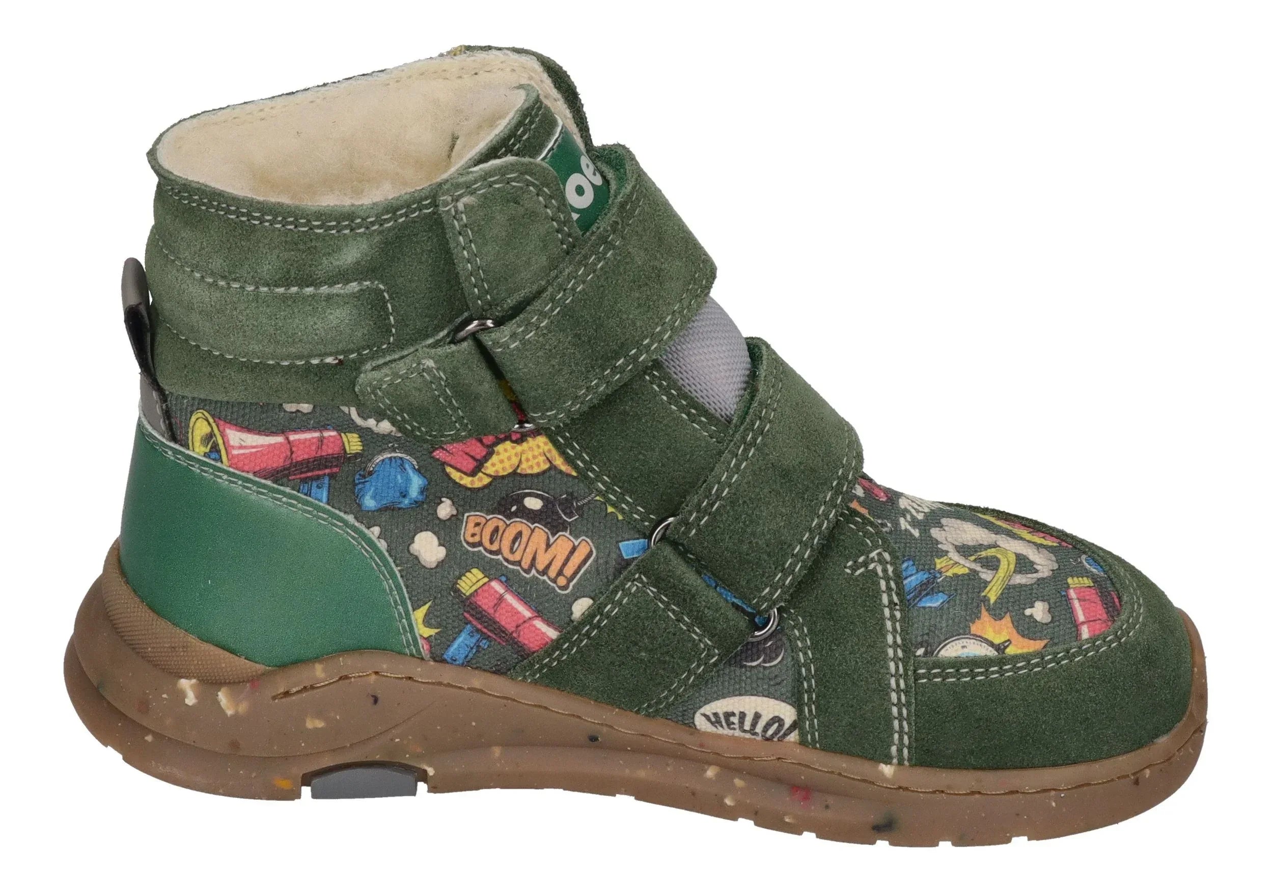 KOEL Barefoot gefütterte Teenager Sneakers SILAS TEX PRINT green