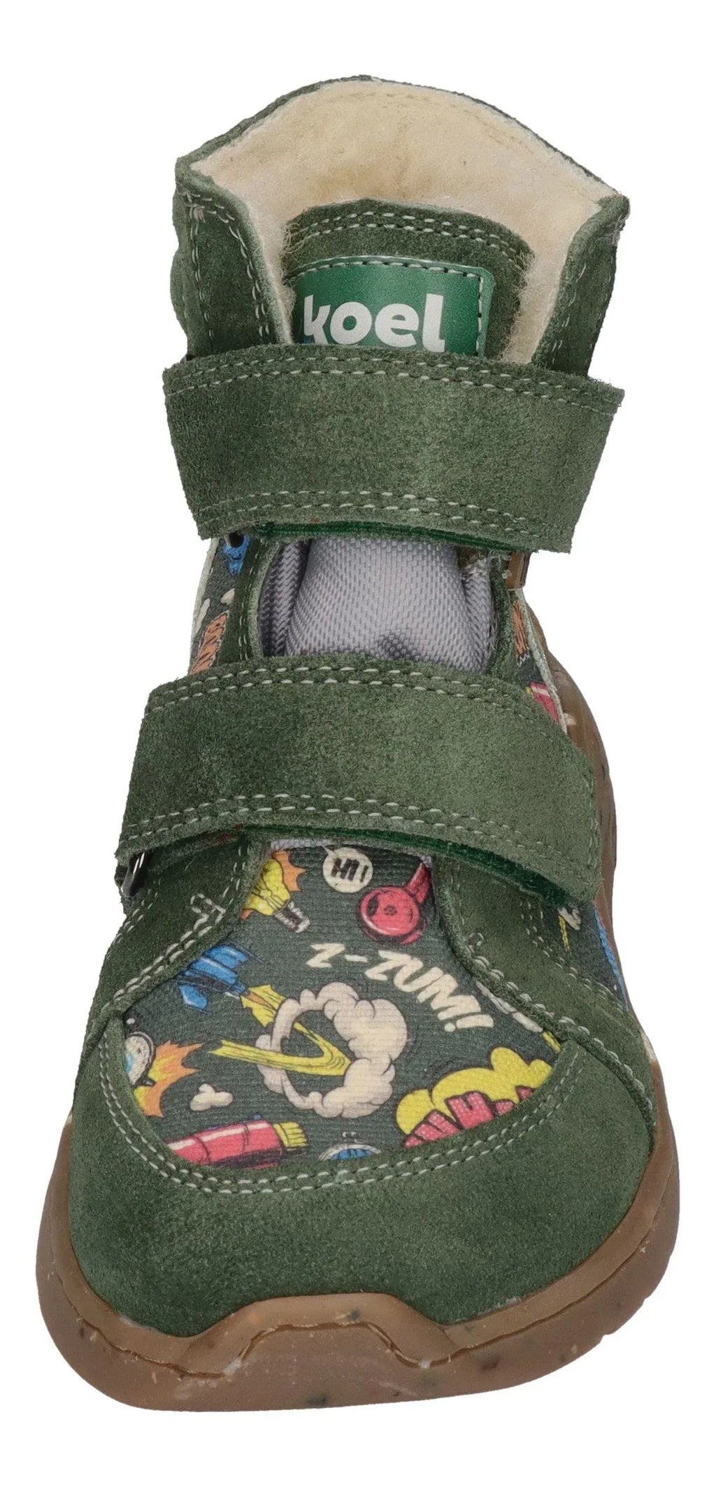KOEL Barefoot gefütterte Teenager Sneakers SILAS TEX PRINT green