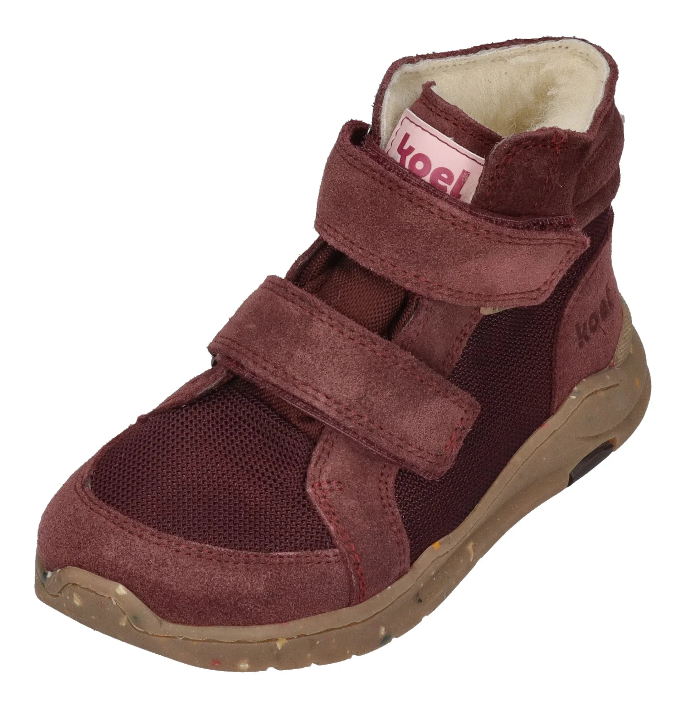 KOEL Barefoot gefütterte Teenager Sneakers SILAS TEX bordo