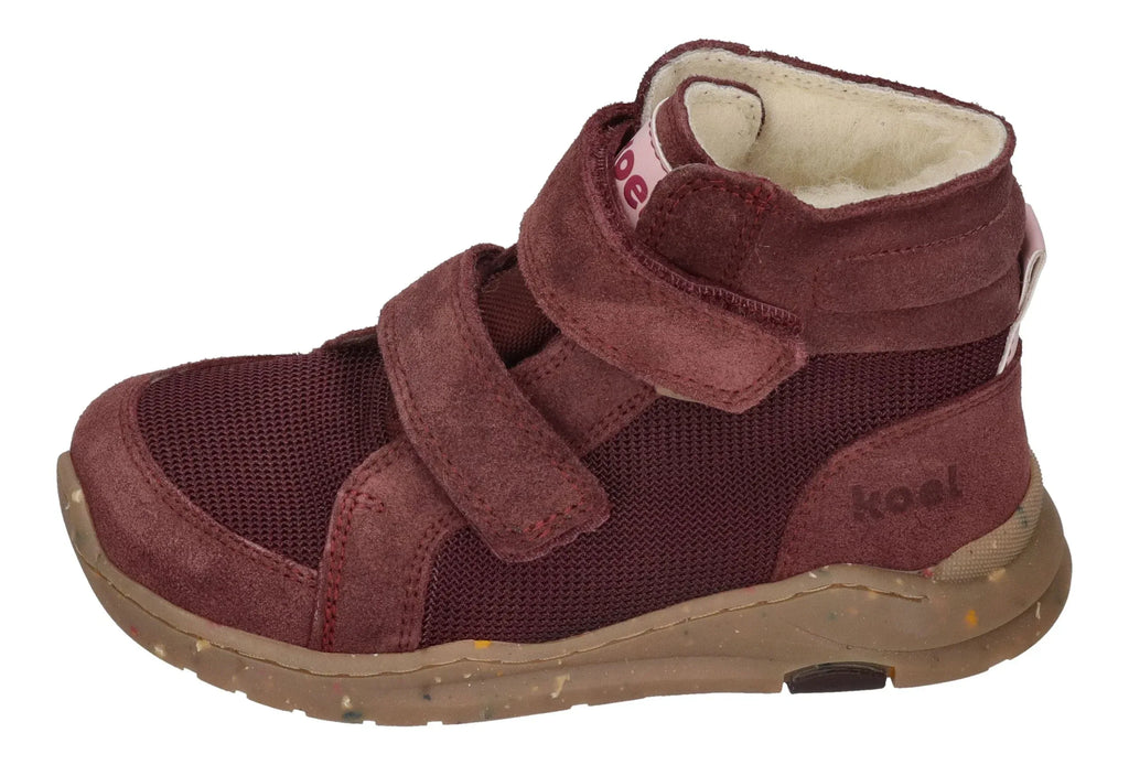 KOEL Barefoot gefütterte Teenager Sneakers SILAS TEX bordo