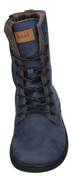 KOEL Damen Barefoot Winter Booties mit Lammwolle FARO - blue