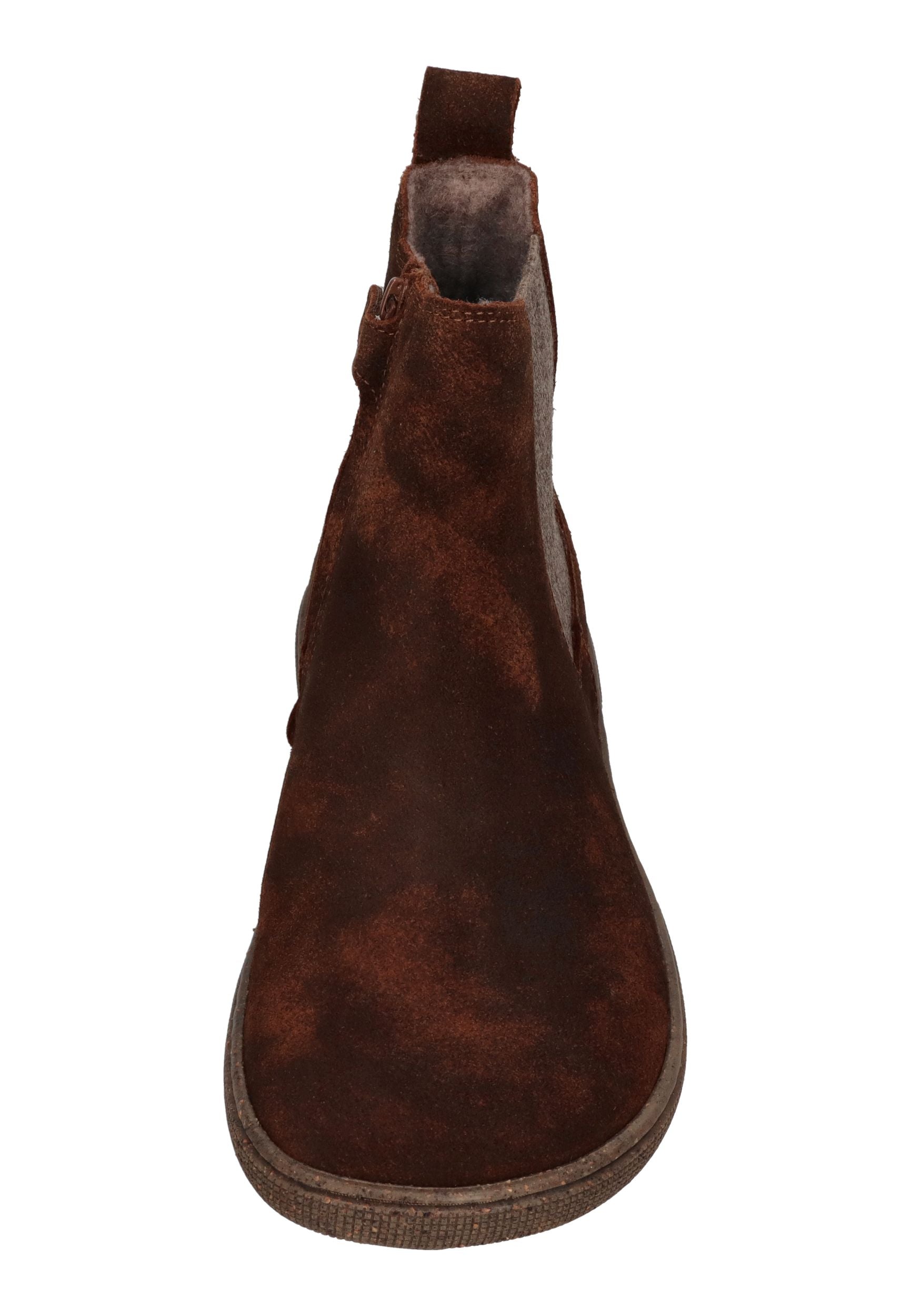 KOEL Damen Barefoot Chelsea Boots FILAS CLOUD WOOL cognac