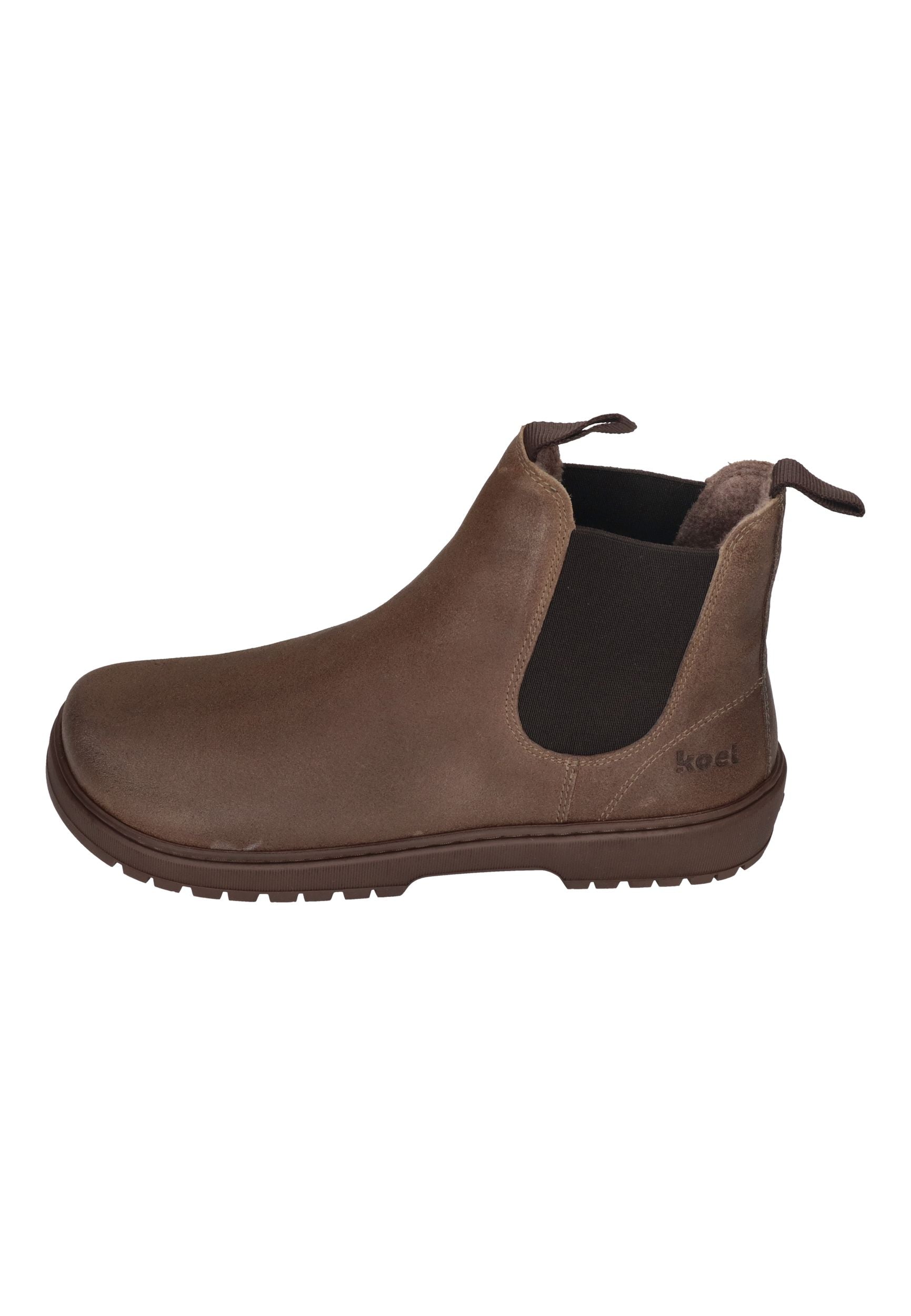 KOEL Damen Barefoot Chelseaboots GAVIEN SUEDE FELT brown