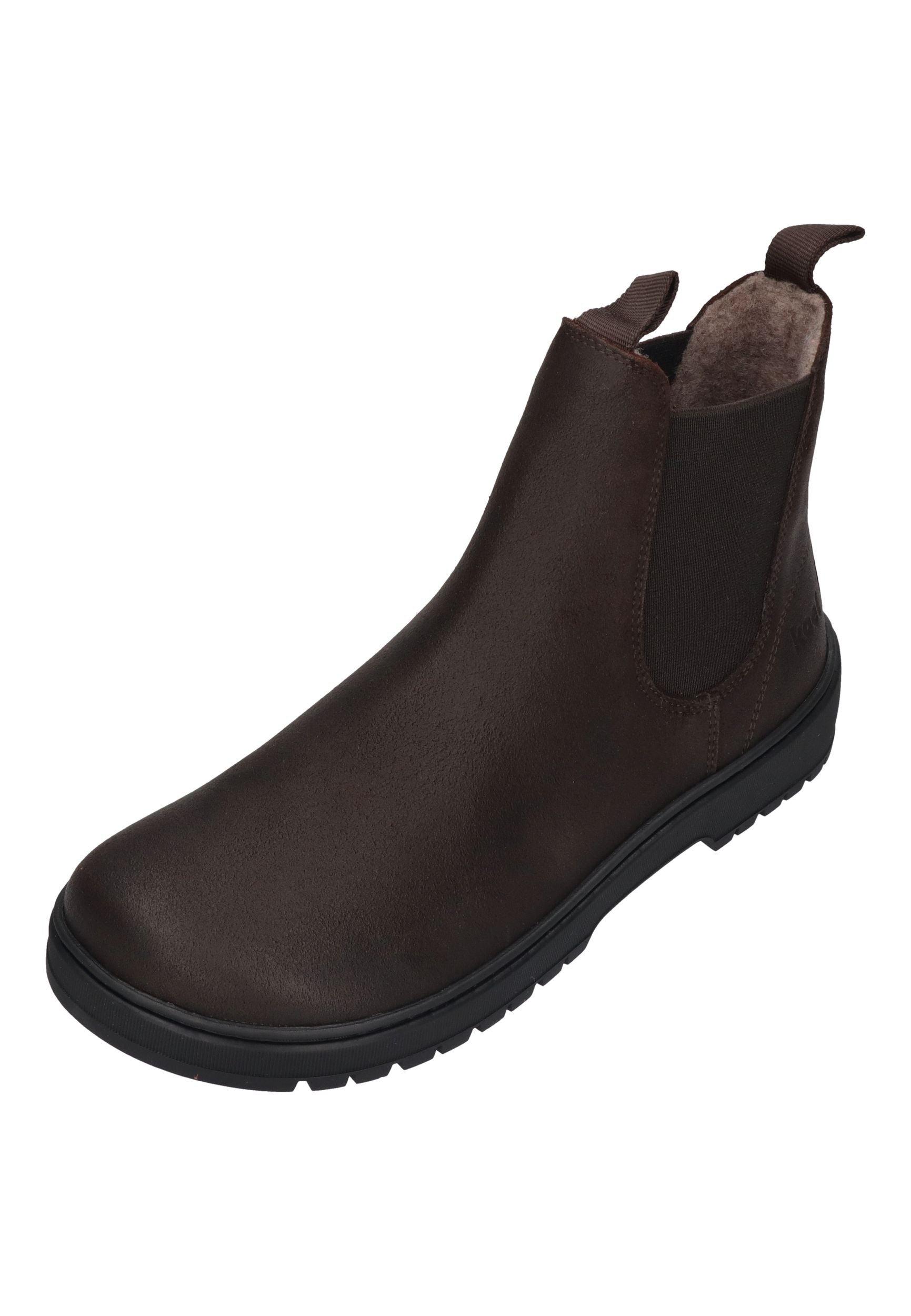 KOEL Damen Barefoot Chelseaboots GAVIEN SUEDE FELT chocolate