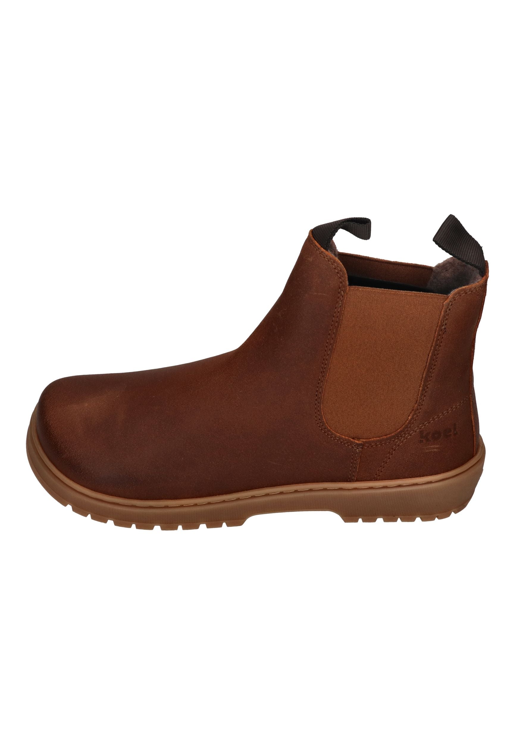 KOEL Damen Barefoot Chelseaboots GAVIEN SUEDE FELT cognac