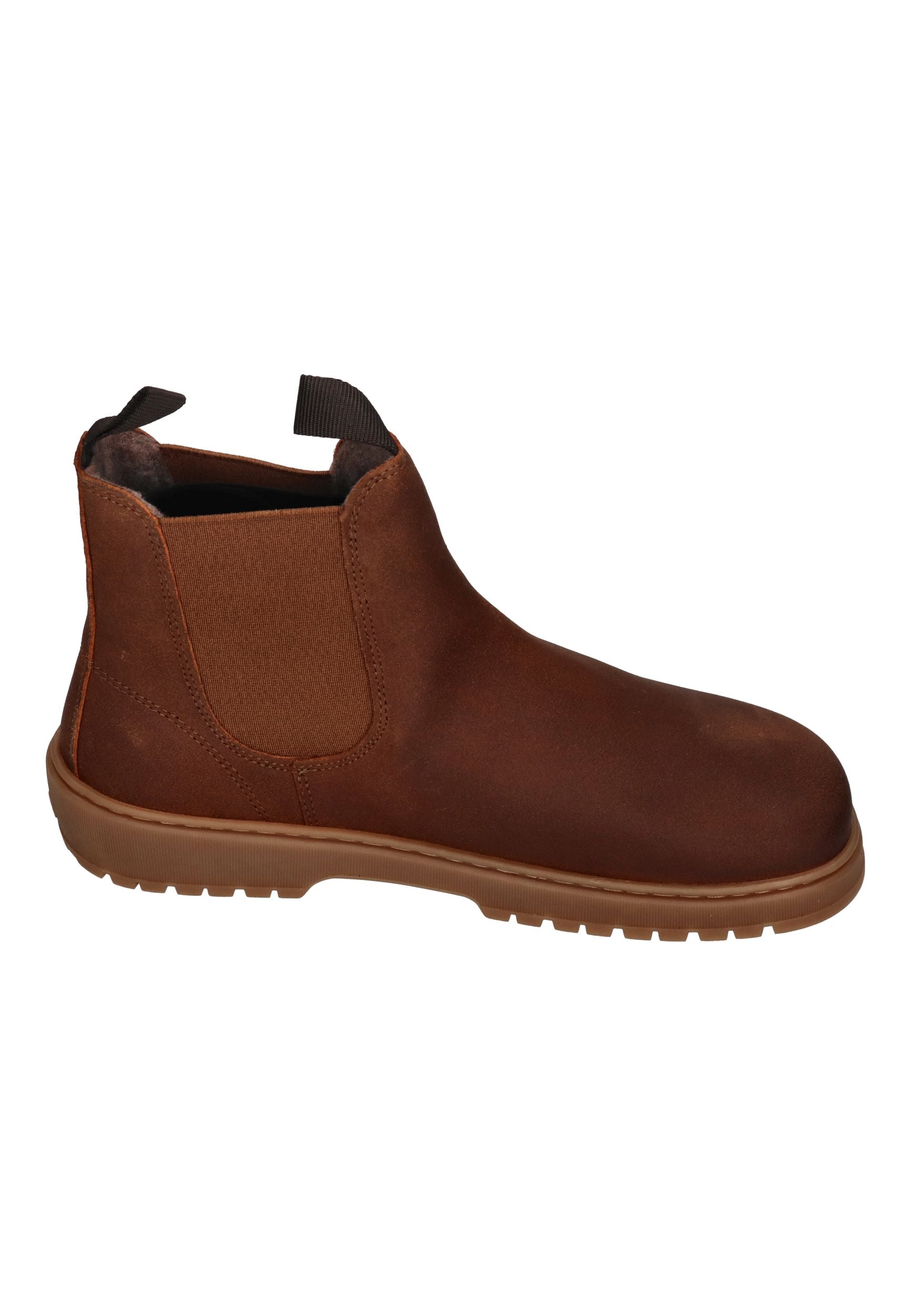 KOEL Damen Barefoot Chelseaboots GAVIEN SUEDE FELT cognac