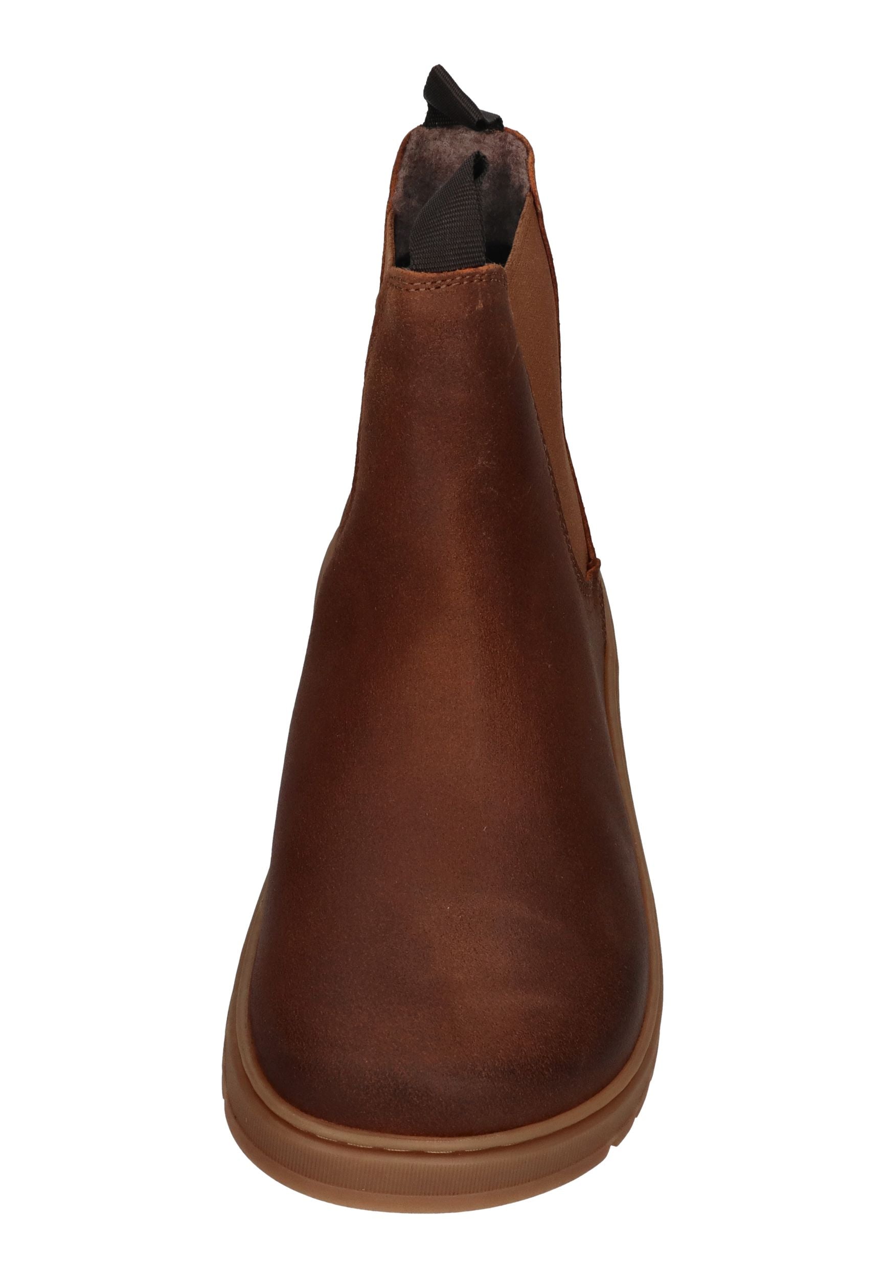 KOEL Damen Barefoot Chelseaboots GAVIEN SUEDE FELT cognac