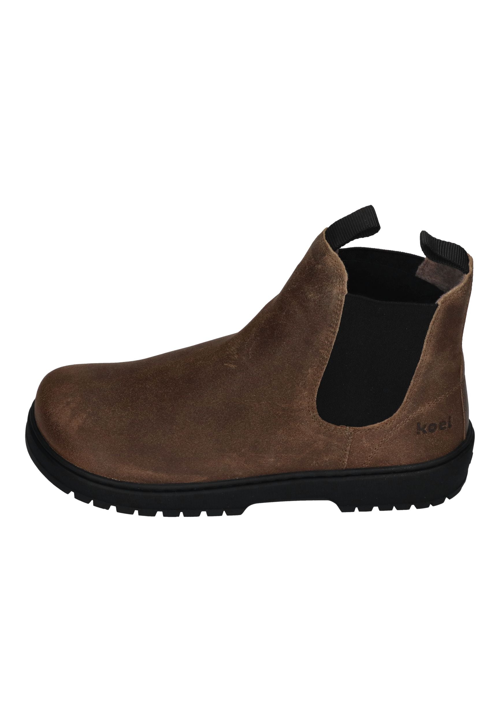 KOEL Damen Barefoot Chelseaboots GAVIEN SUEDE FELT dark taupe