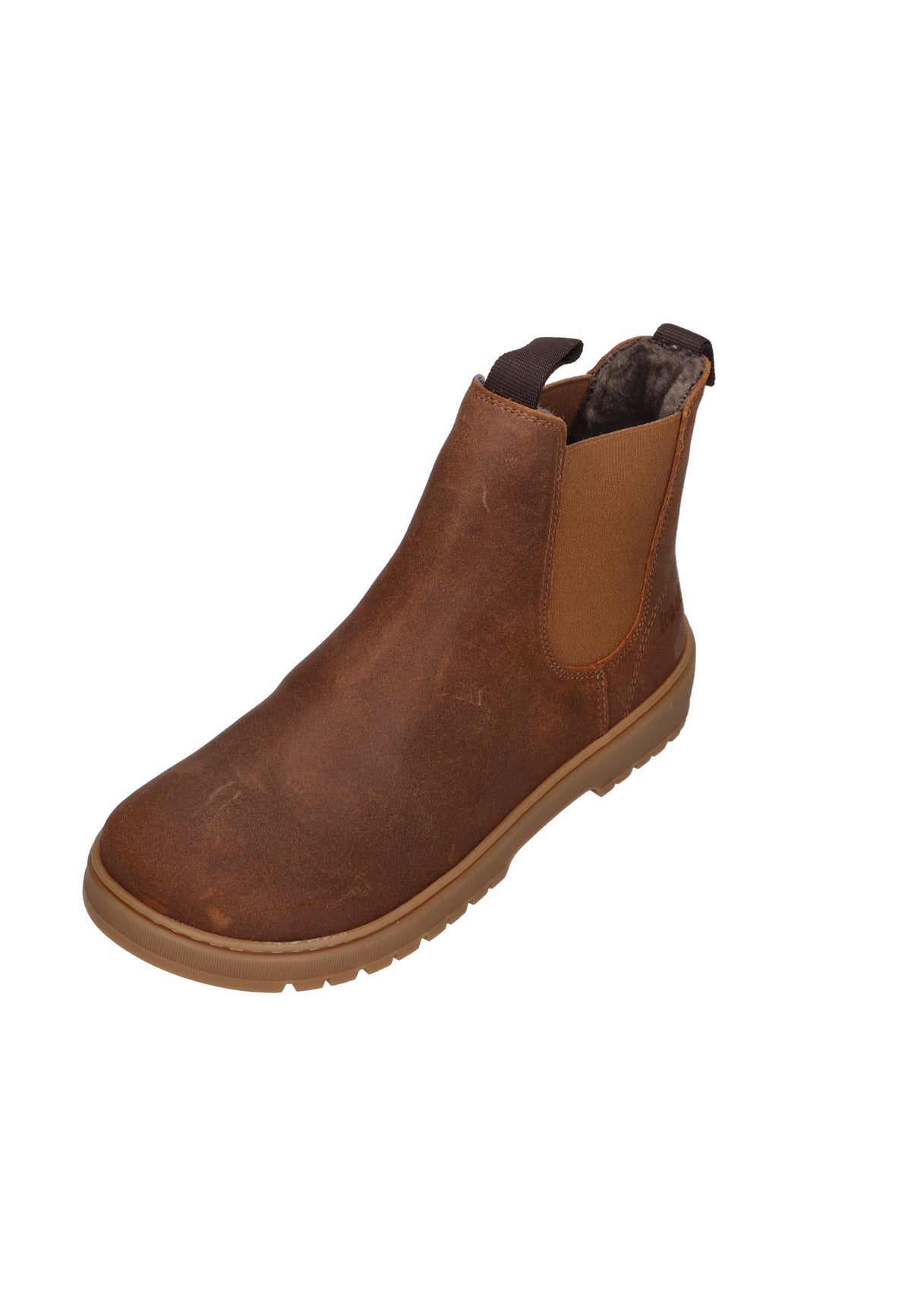 KOEL Damen Barefoot Chelseaboots GAVIEN SUEDE WOOL cognac