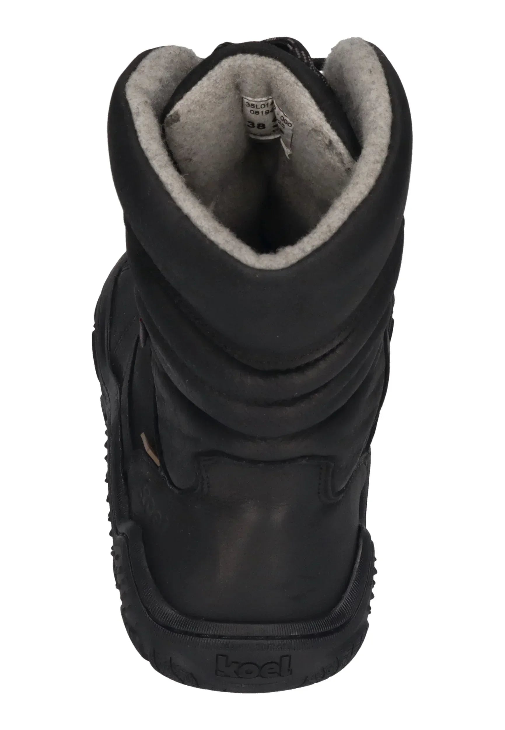 KOEL Damen Barefoot Outdoor Booties RISEA MERINO - black
