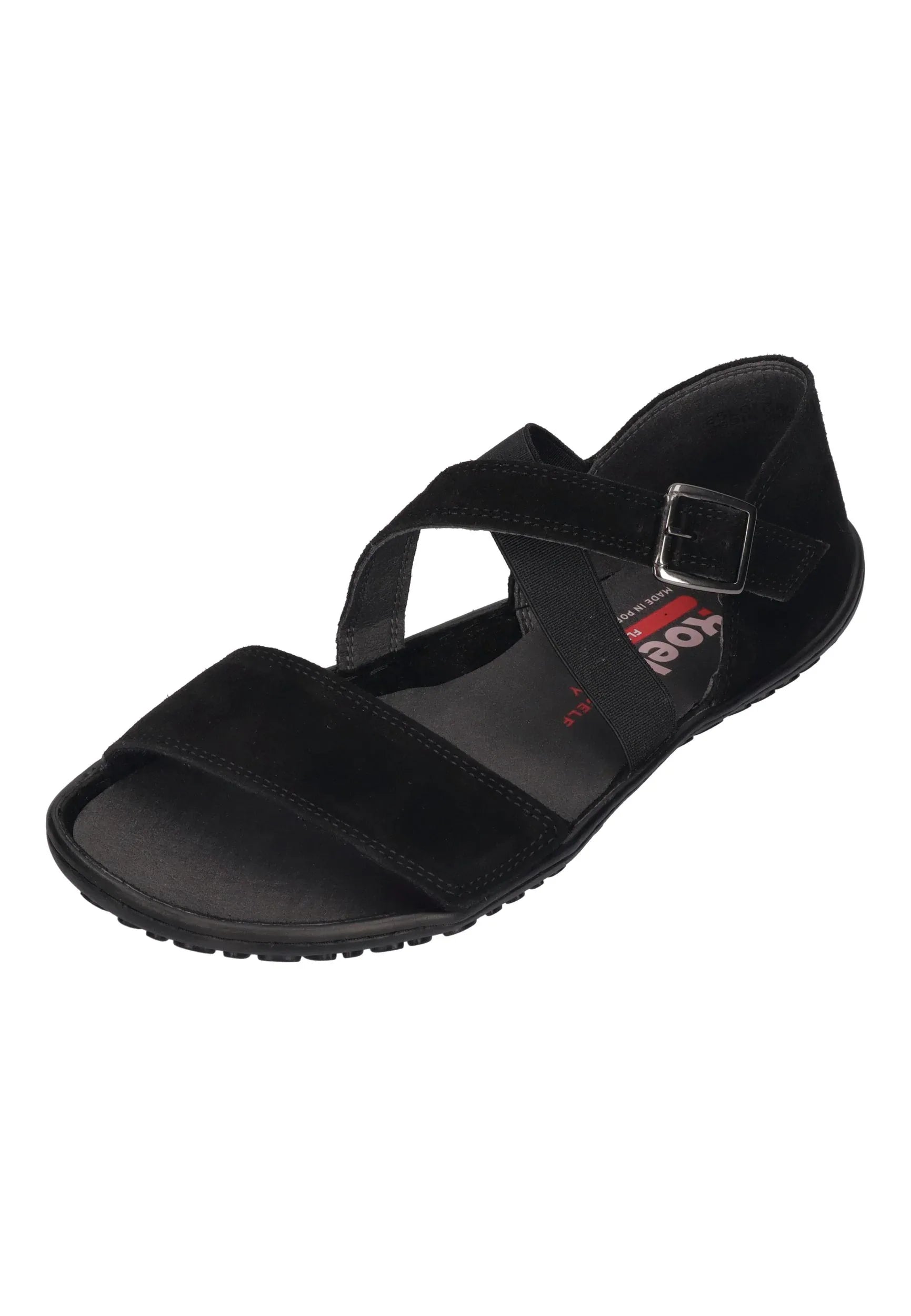 KOEL Damen Barefoot Sandalen ISA SUEDE black – Barfußschuhe - Schwarz | shoedealo.shop