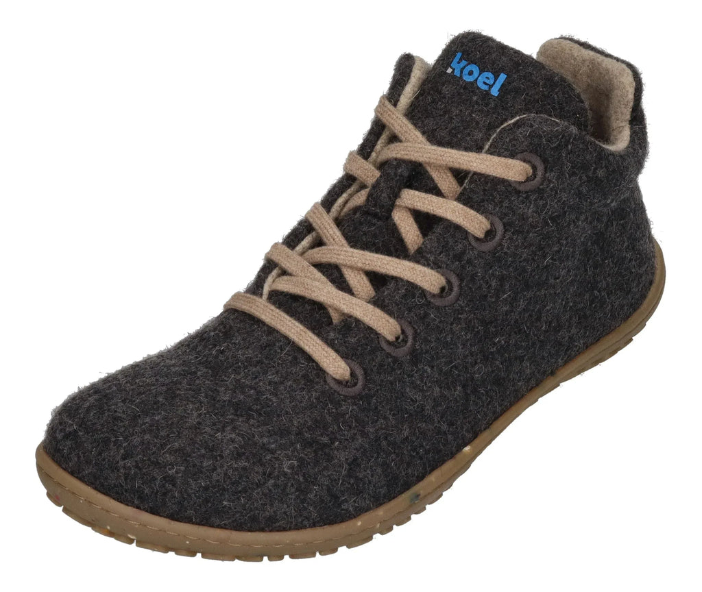 KOEL Damen Barfußschuhe Sneakers INA ECO MERINO dark grey